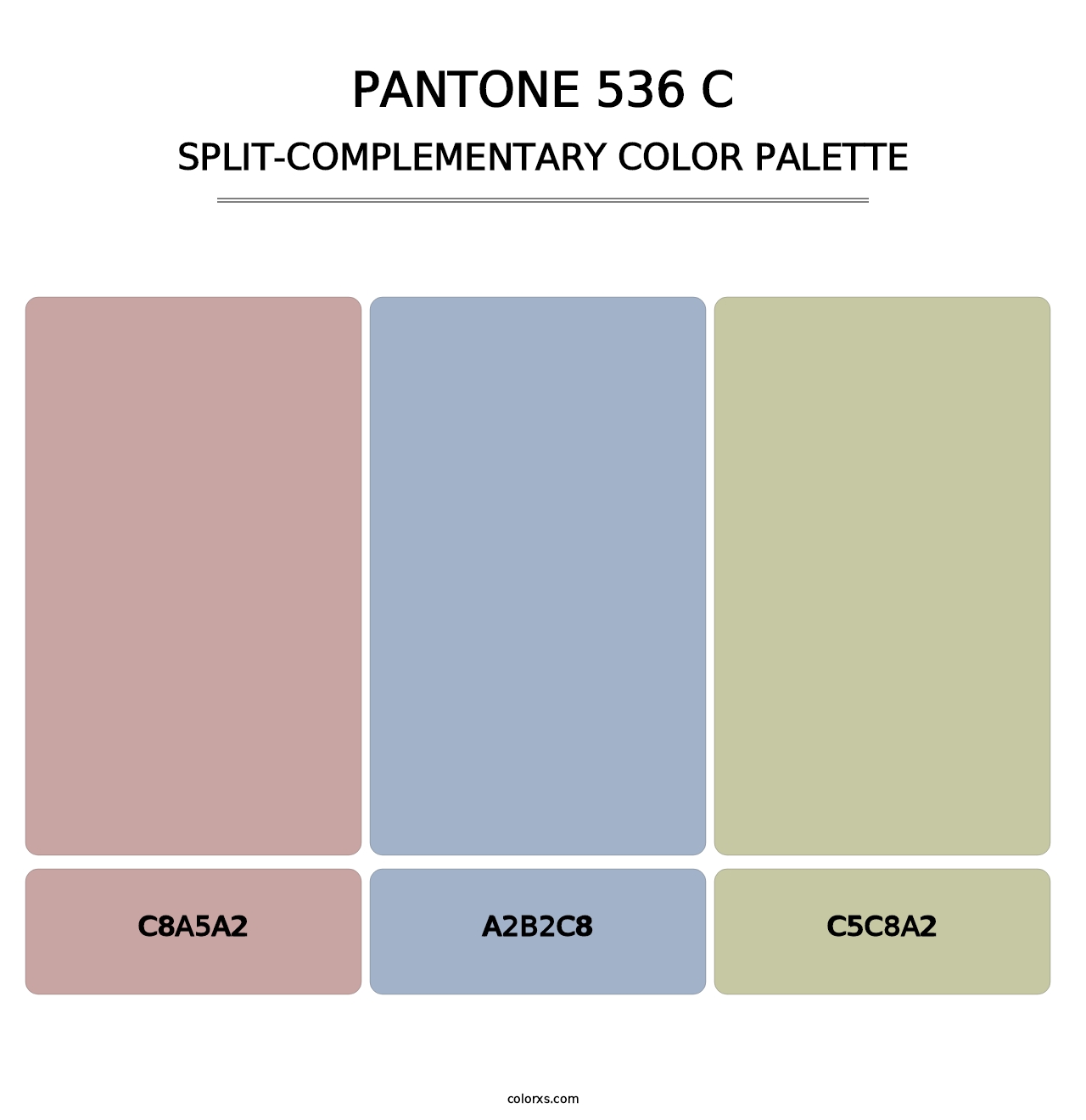 PANTONE 536 C - Split-Complementary Color Palette