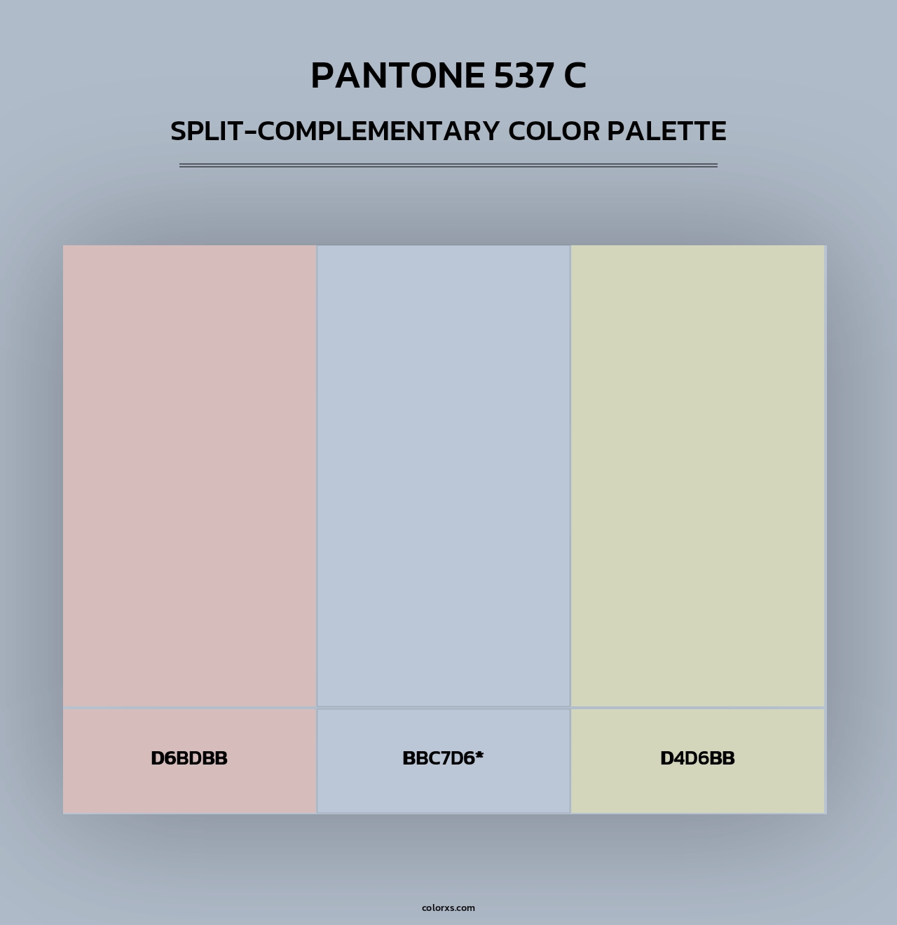 PANTONE 537 C - Split-Complementary Color Palette