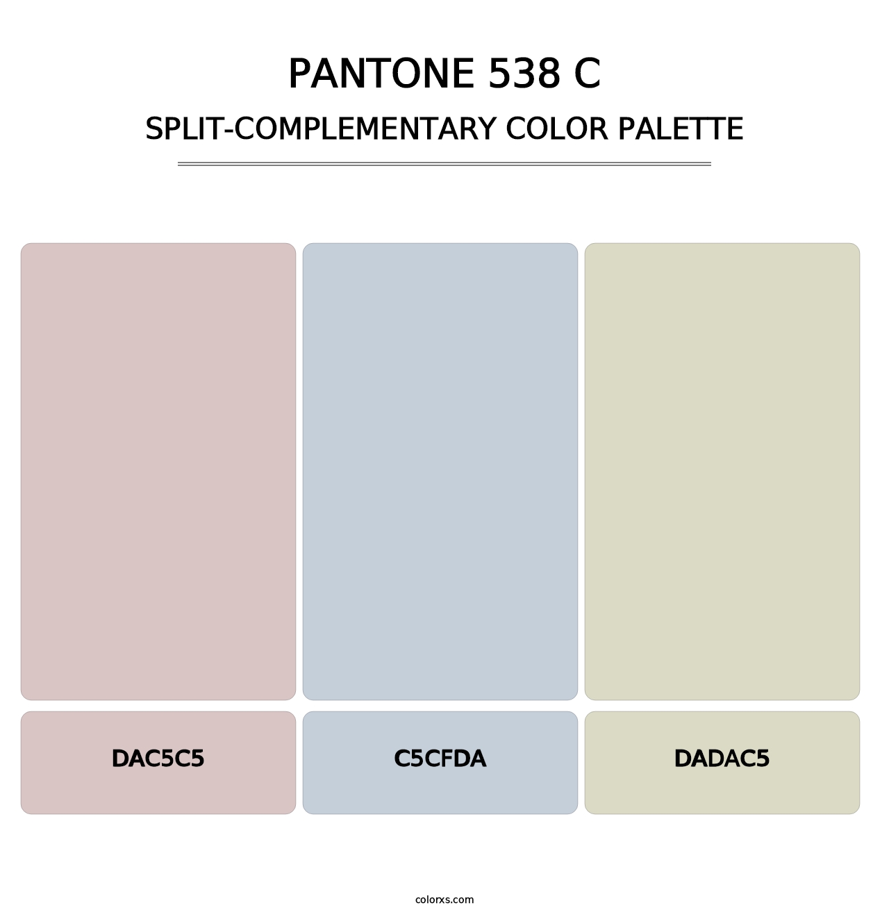 PANTONE 538 C - Split-Complementary Color Palette