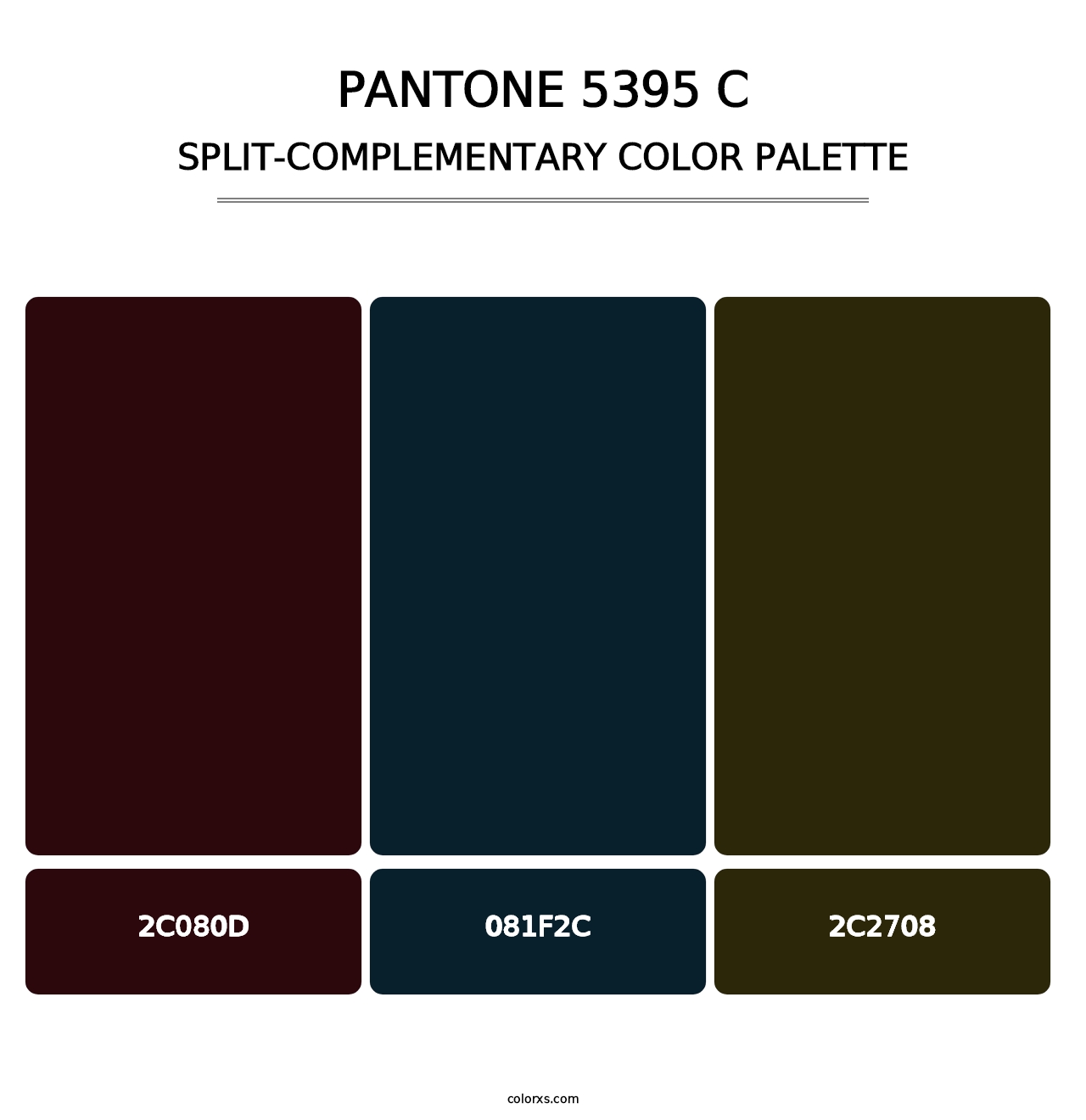 PANTONE 5395 C - Split-Complementary Color Palette