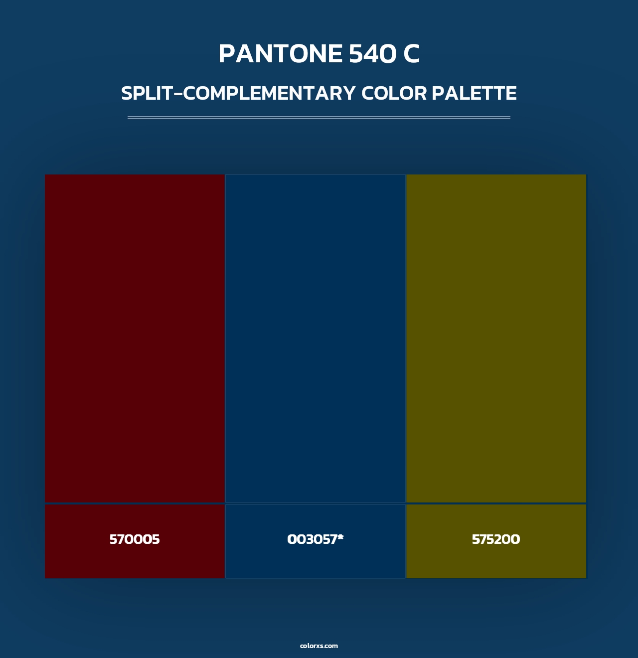 PANTONE 540 C - Split-Complementary Color Palette