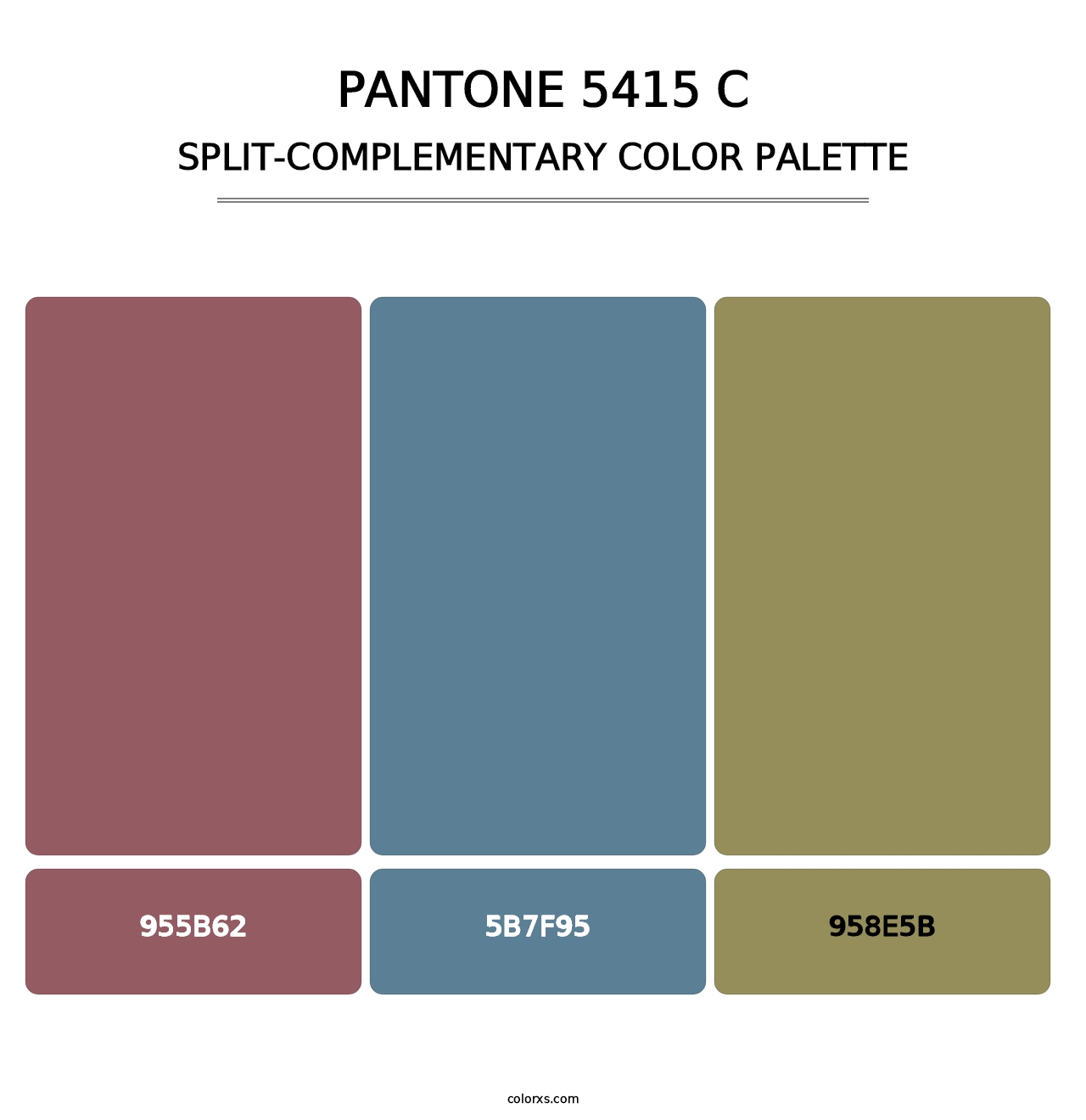 PANTONE 5415 C - Split-Complementary Color Palette