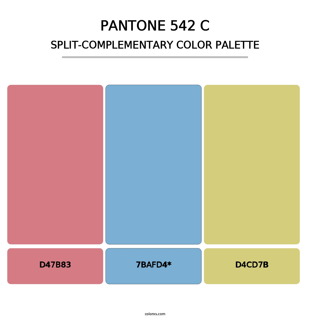 PANTONE 542 C - Split-Complementary Color Palette