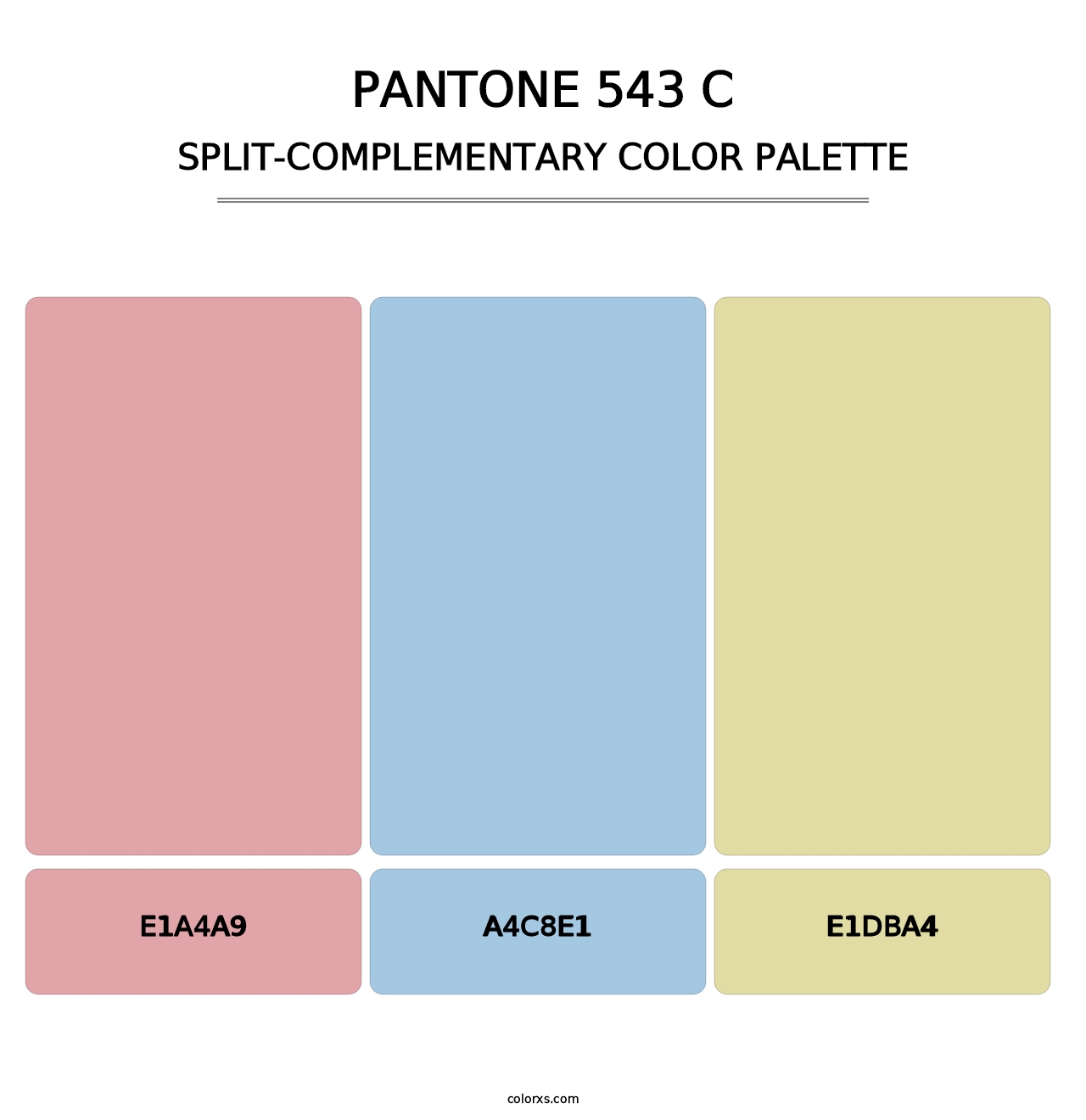 PANTONE 543 C - Split-Complementary Color Palette