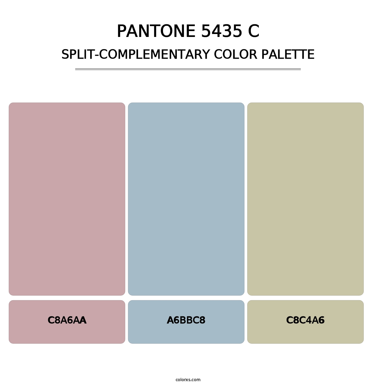 PANTONE 5435 C - Split-Complementary Color Palette