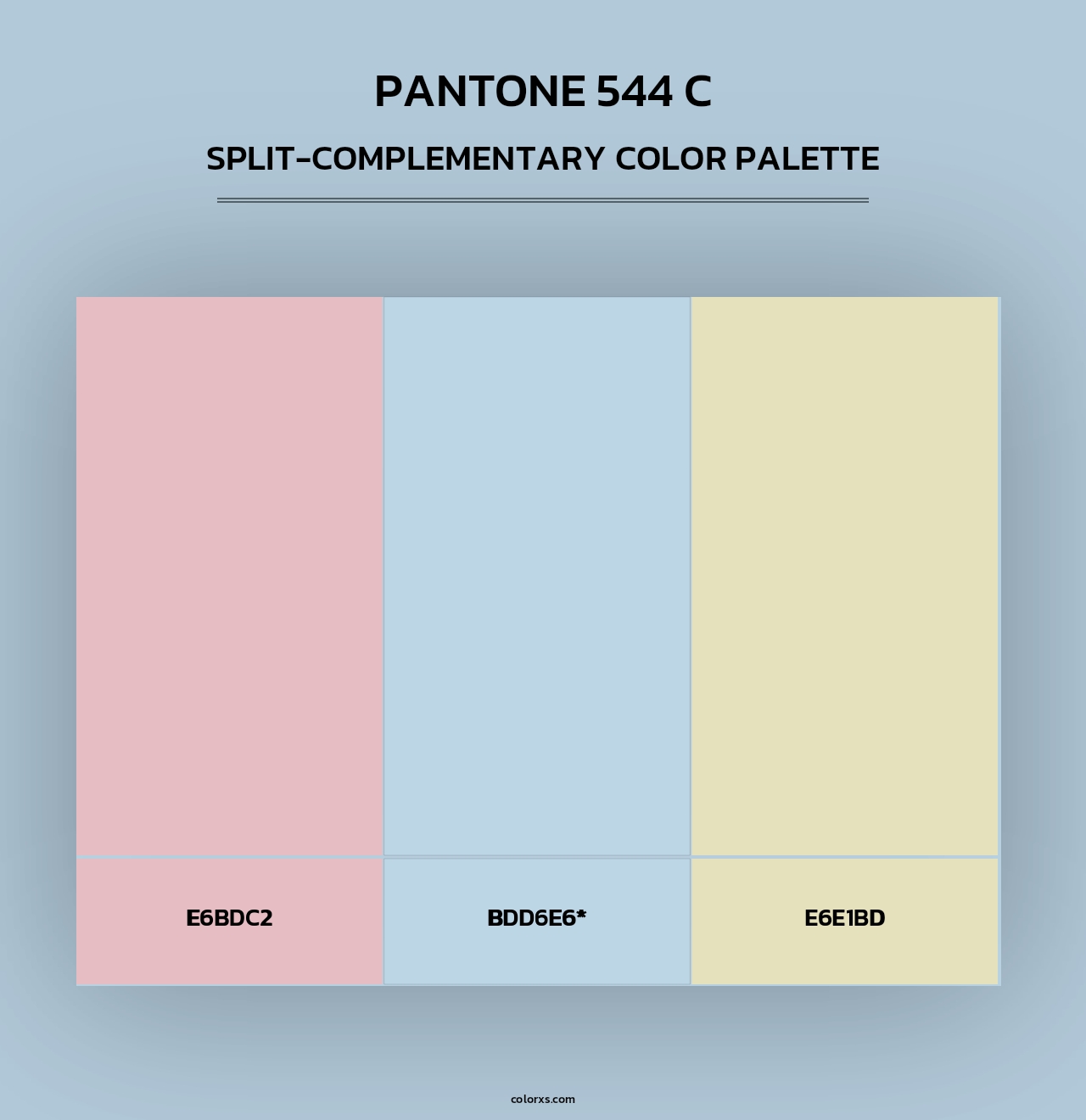 PANTONE 544 C - Split-Complementary Color Palette