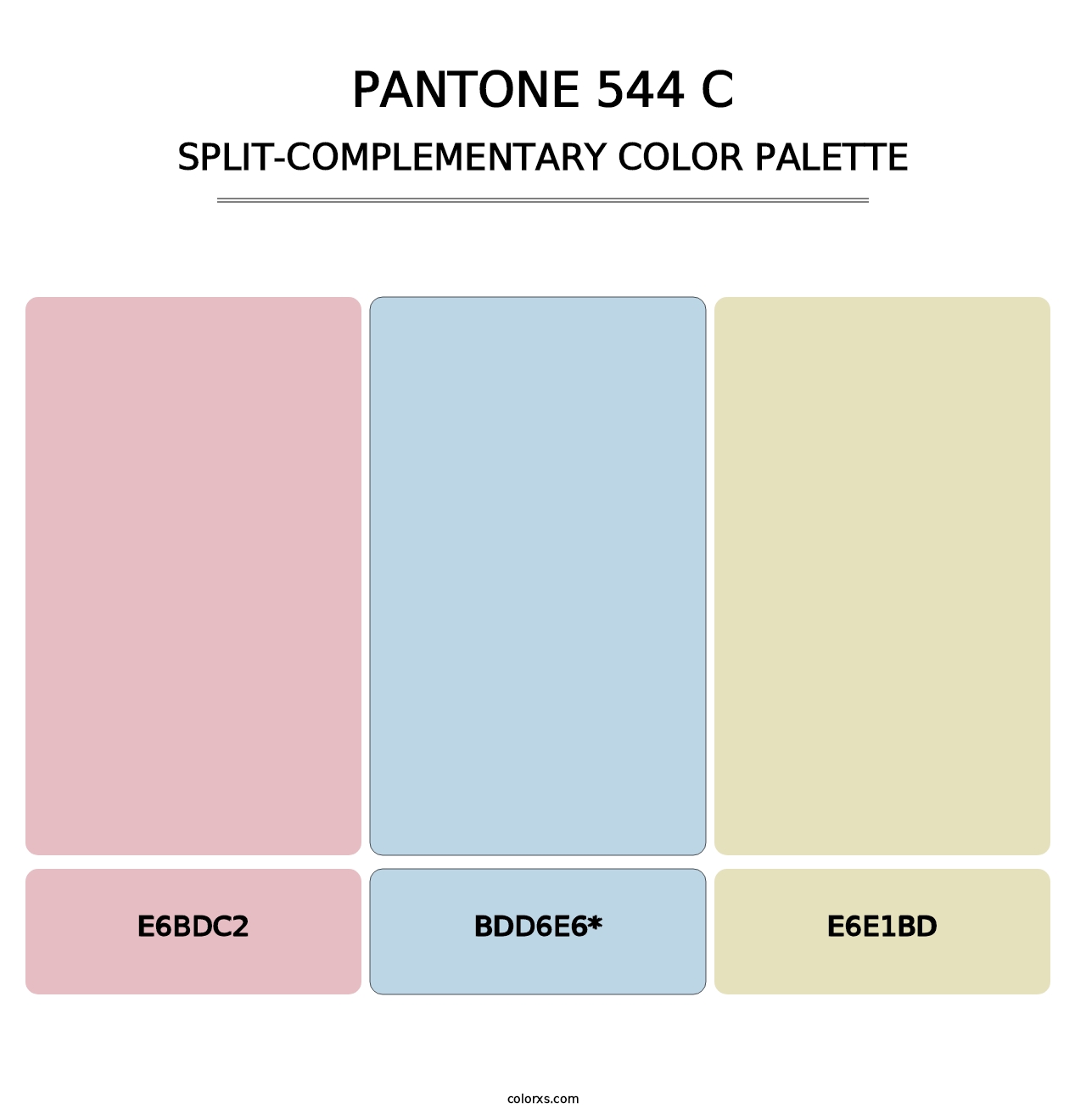 PANTONE 544 C - Split-Complementary Color Palette