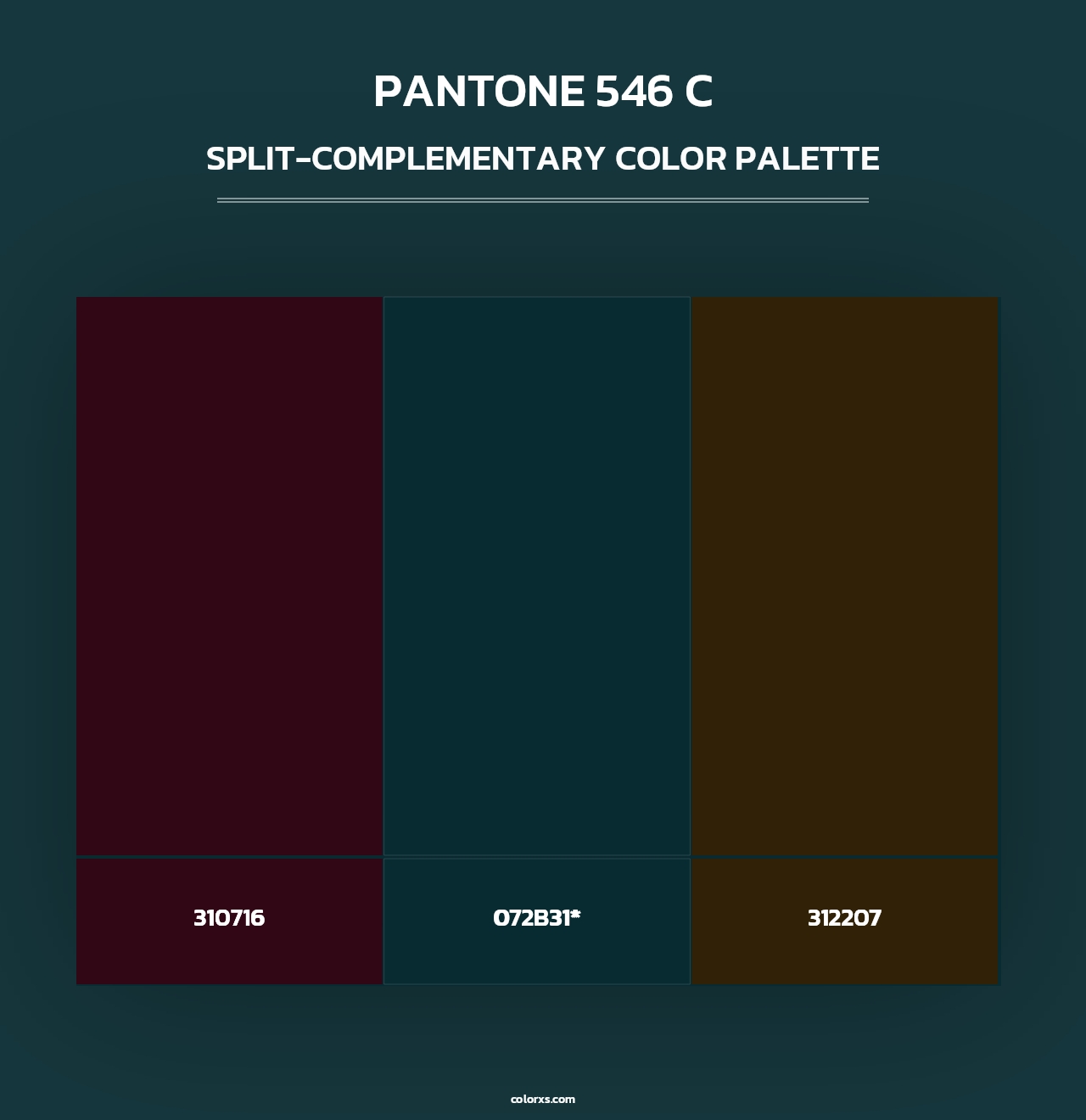 PANTONE 546 C - Split-Complementary Color Palette