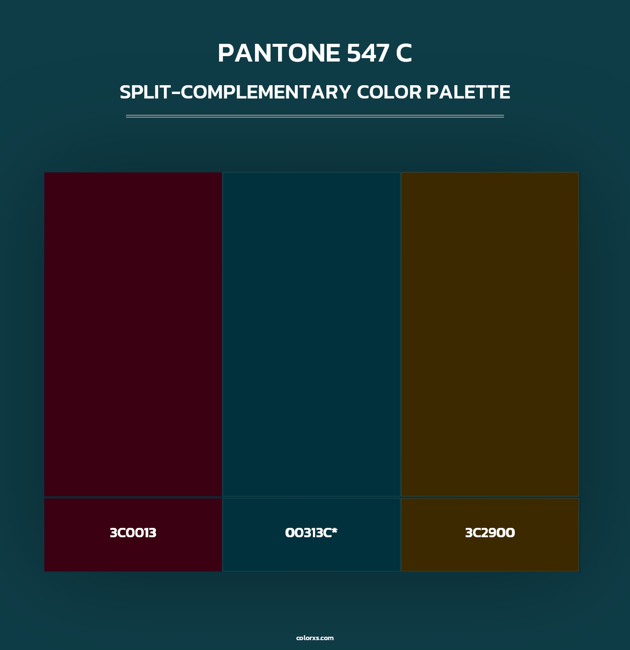 PANTONE 547 C - Split-Complementary Color Palette