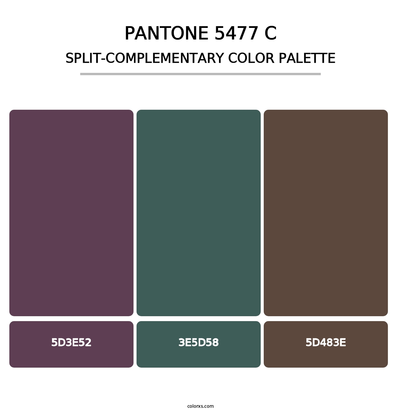 PANTONE 5477 C - Split-Complementary Color Palette
