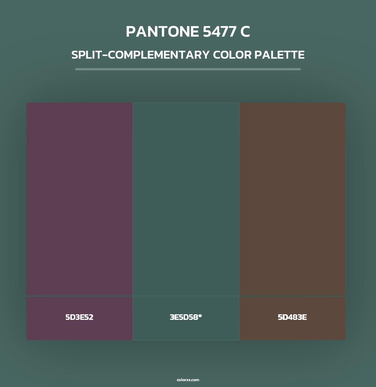 PANTONE 5477 C - Split-Complementary Color Palette