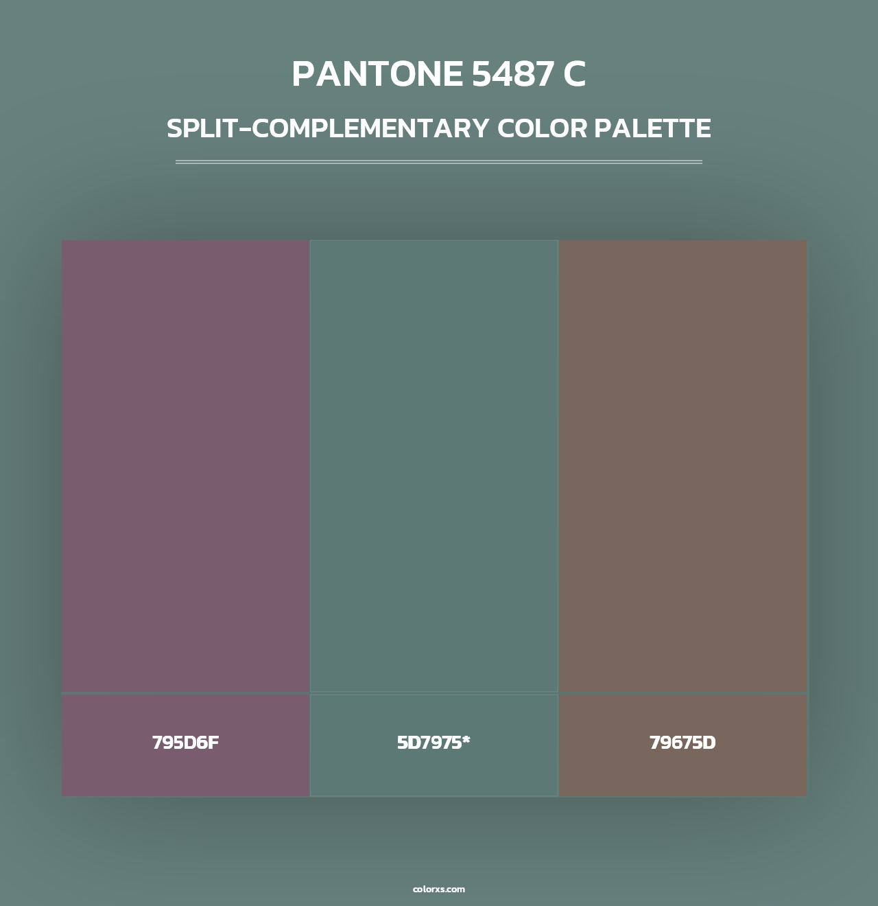 PANTONE 5487 C - Split-Complementary Color Palette