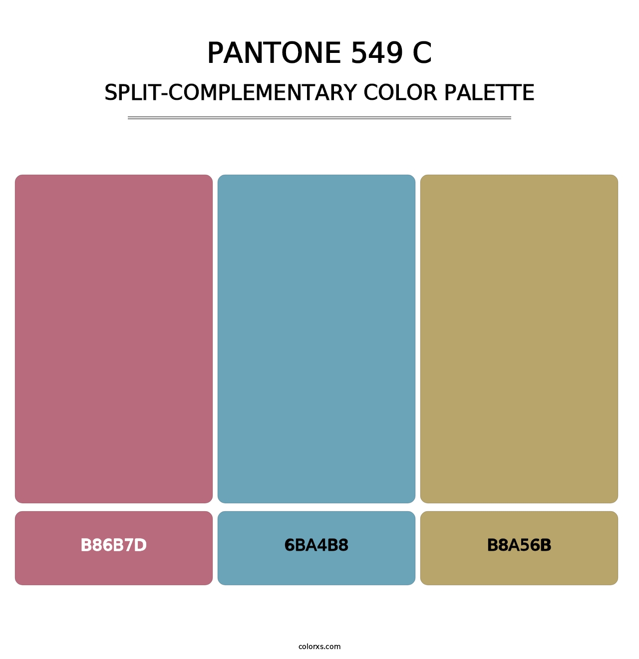 PANTONE 549 C - Split-Complementary Color Palette