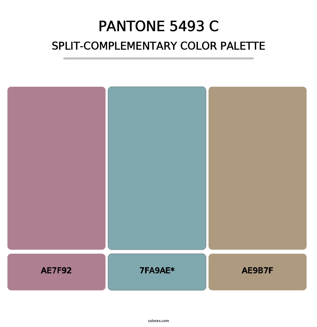 PANTONE 5493 C - Split-Complementary Color Palette