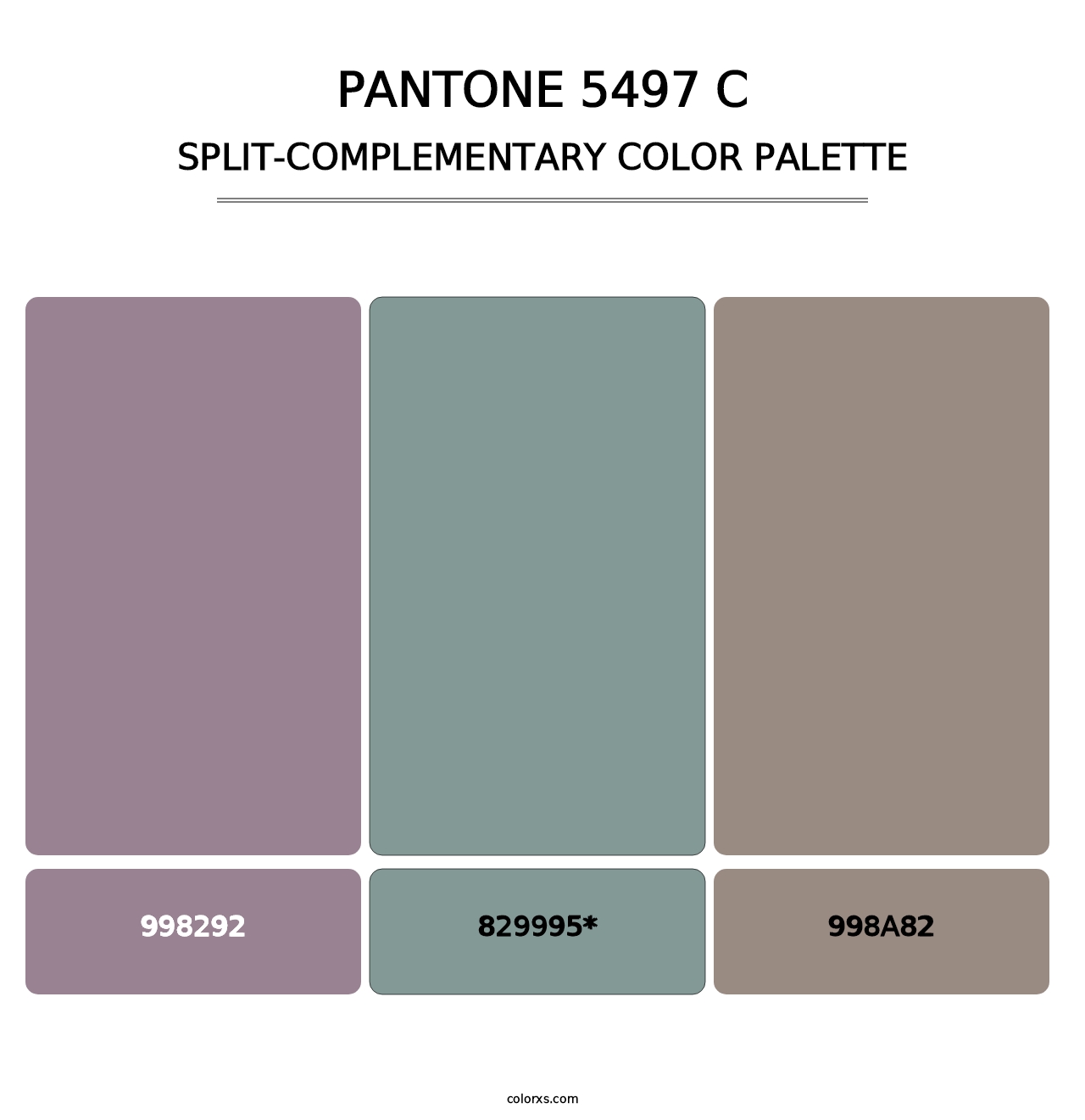 PANTONE 5497 C - Split-Complementary Color Palette