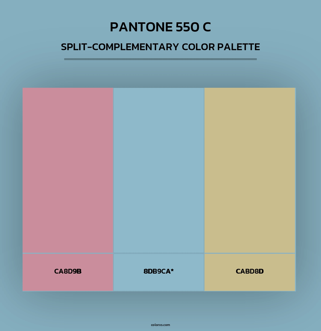 PANTONE 550 C - Split-Complementary Color Palette