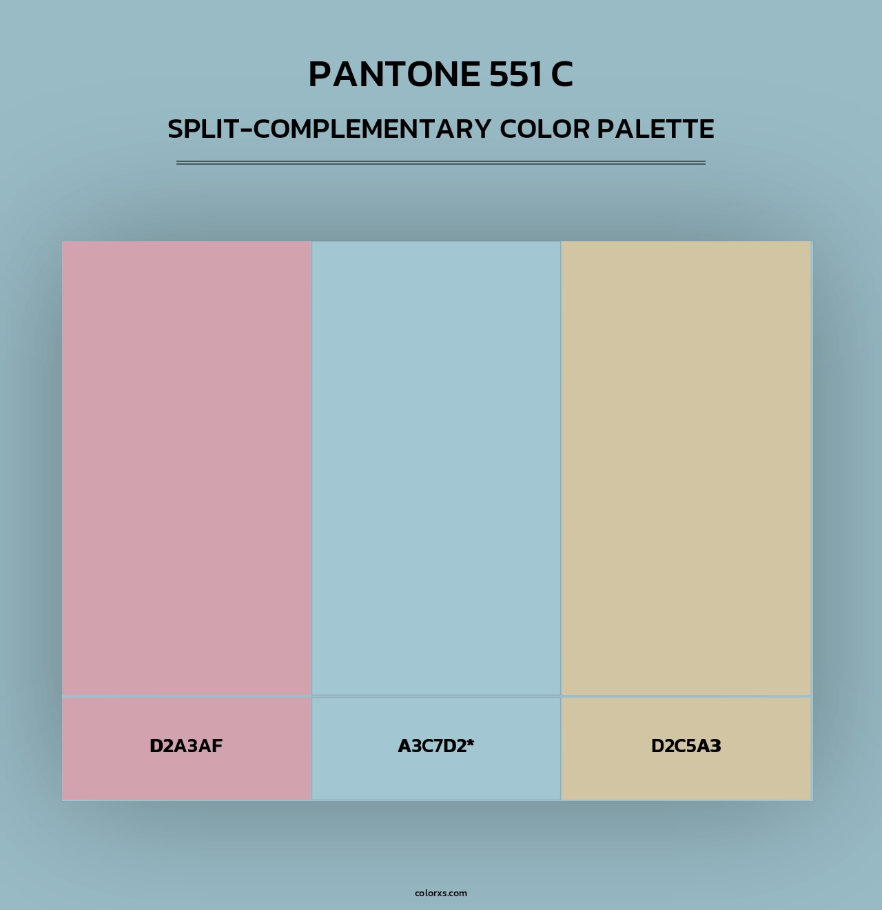 PANTONE 551 C - Split-Complementary Color Palette
