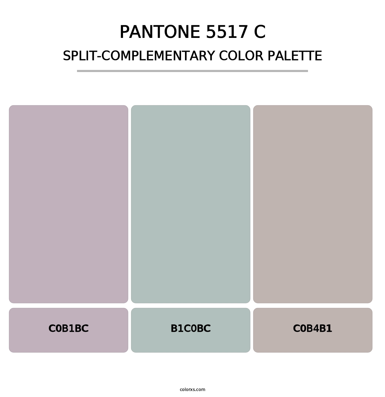 PANTONE 5517 C - Split-Complementary Color Palette