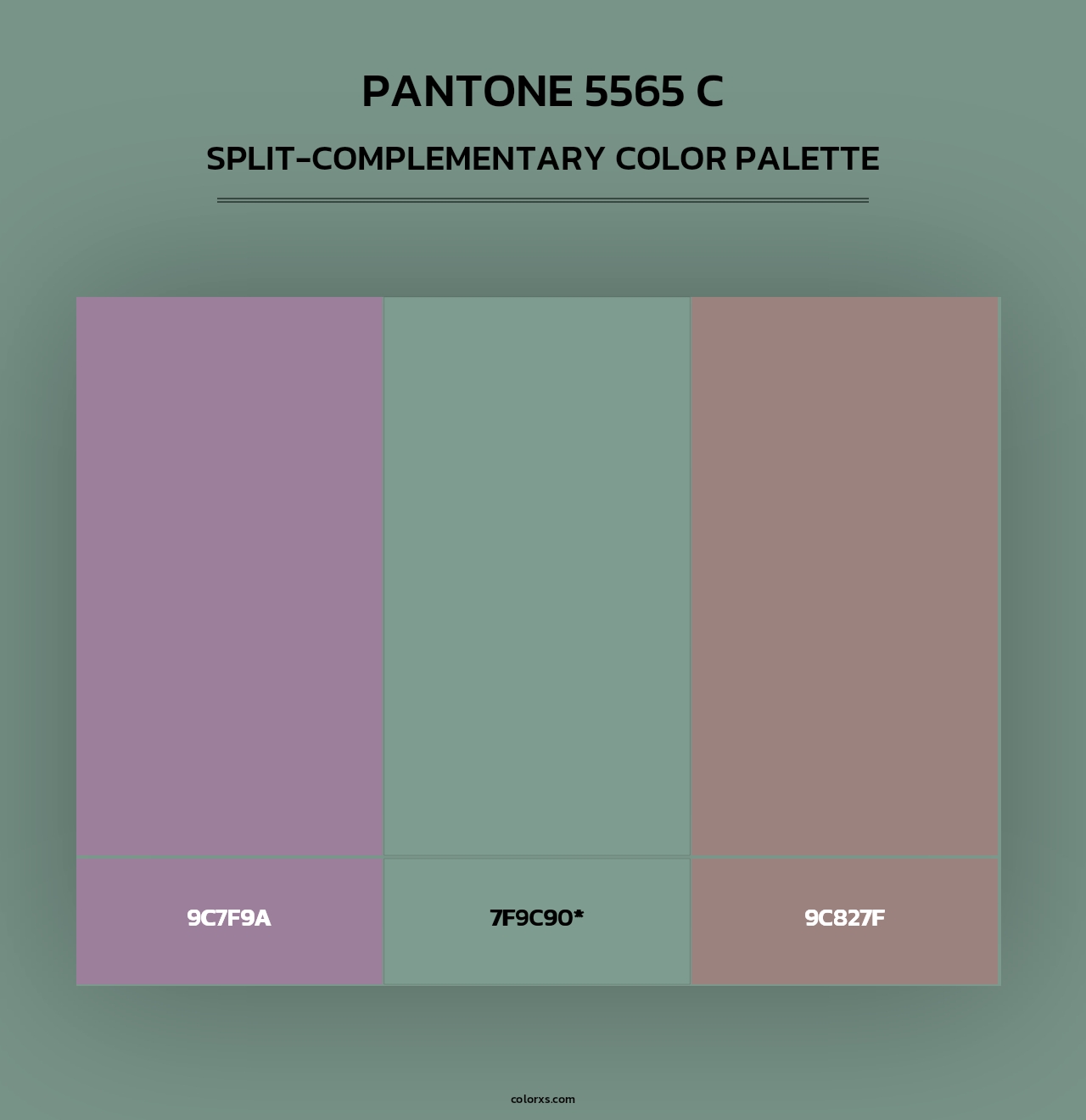 PANTONE 5565 C - Split-Complementary Color Palette