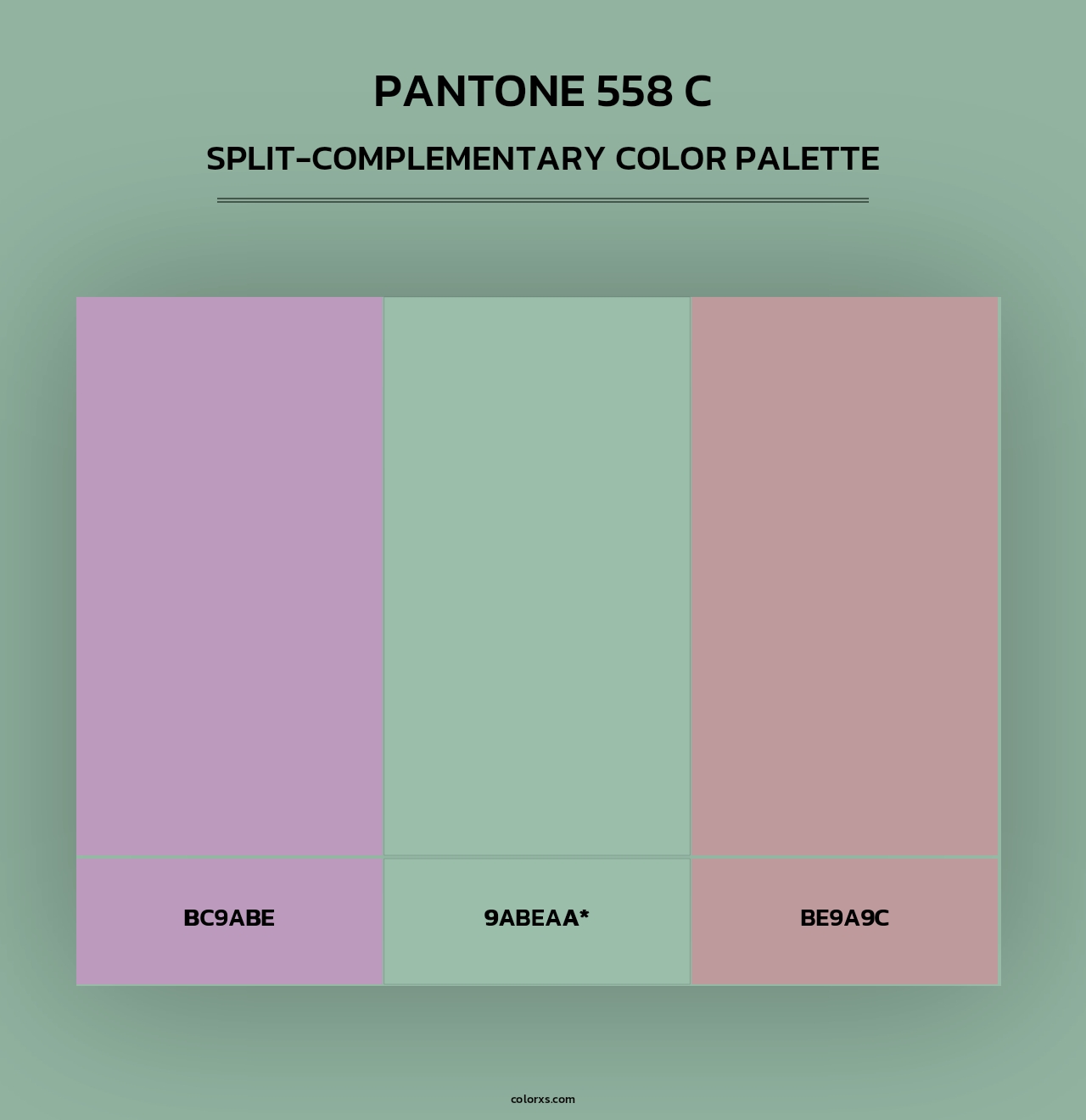 PANTONE 558 C - Split-Complementary Color Palette