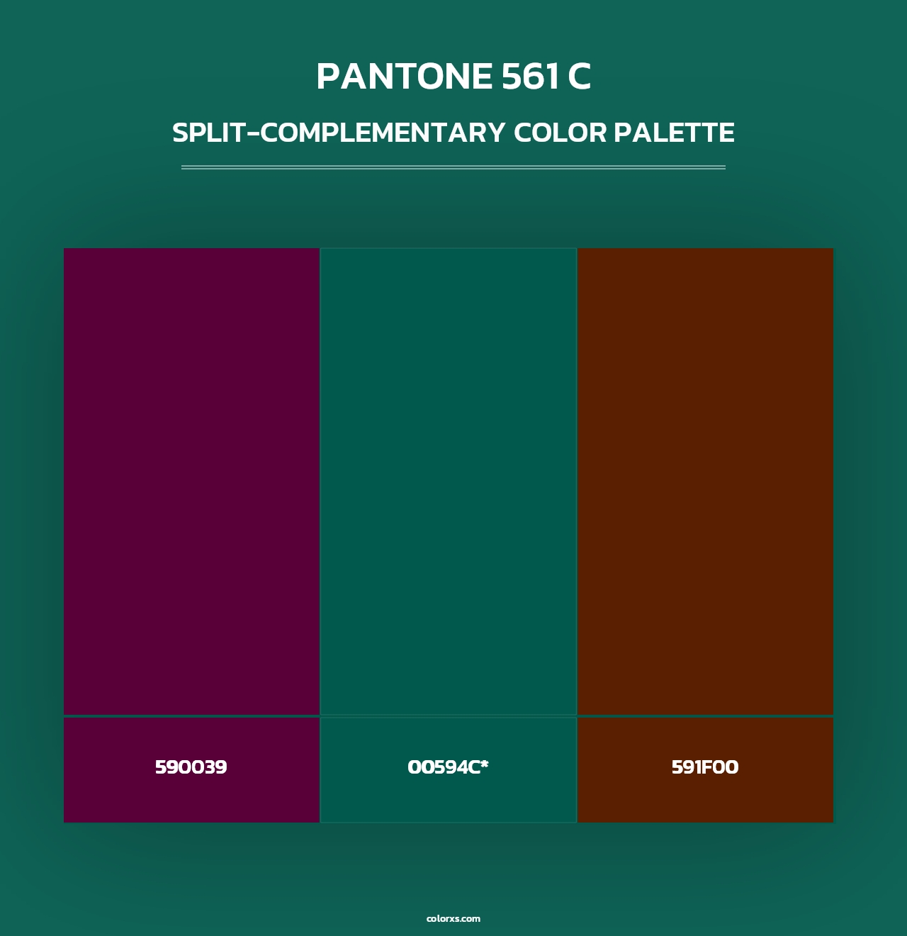 PANTONE 561 C - Split-Complementary Color Palette