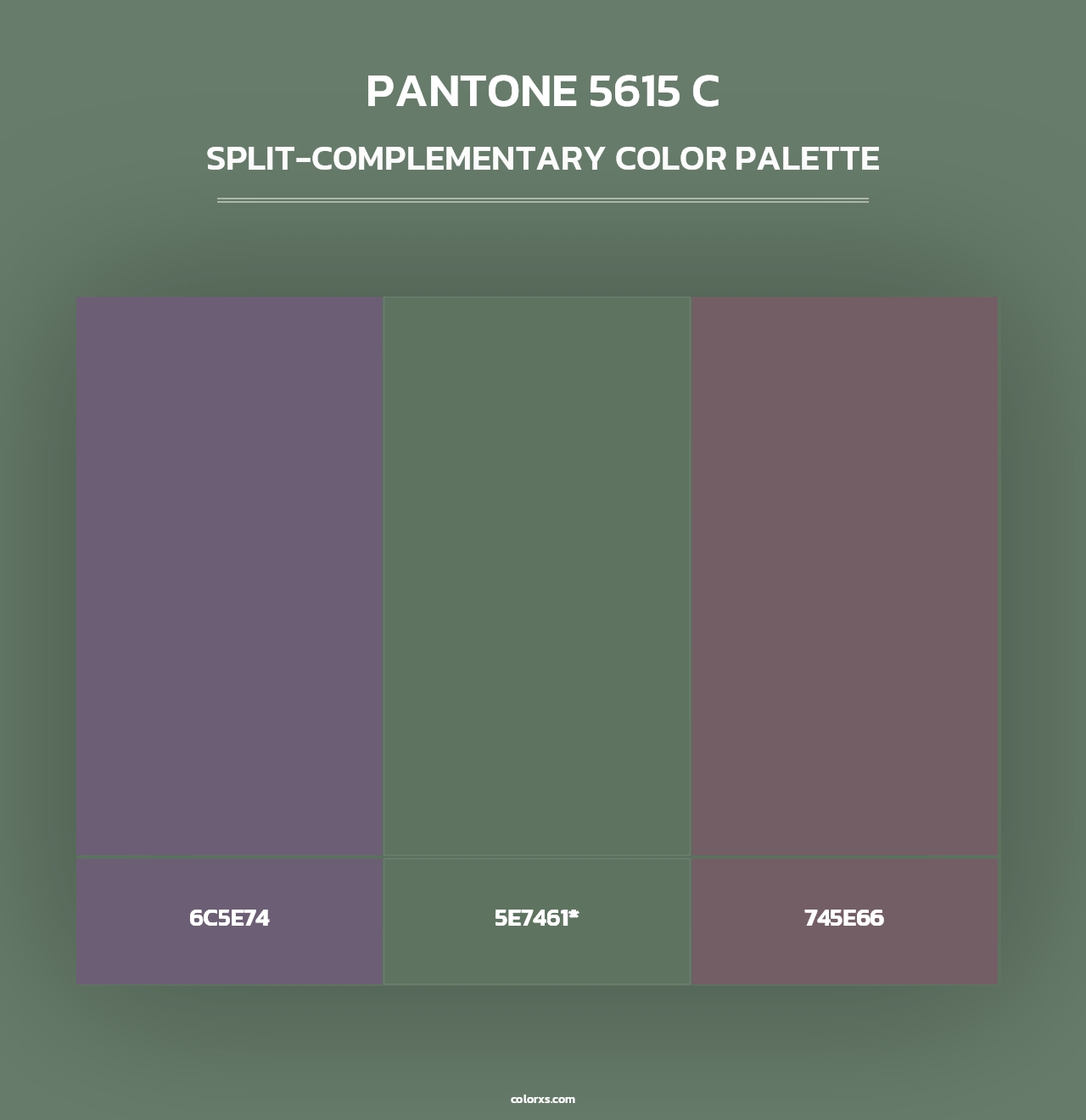 PANTONE 5615 C - Split-Complementary Color Palette