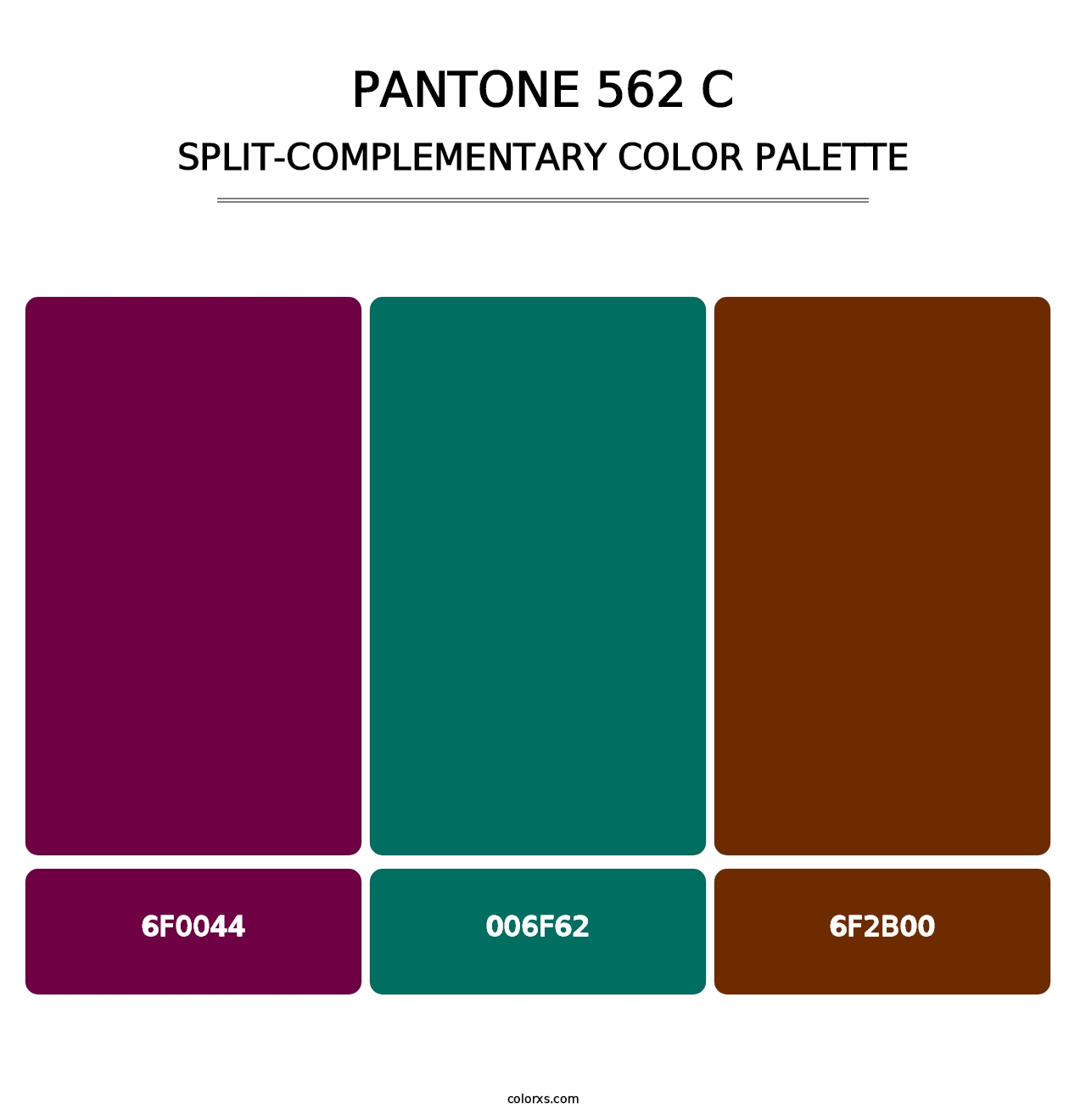 PANTONE 562 C - Split-Complementary Color Palette