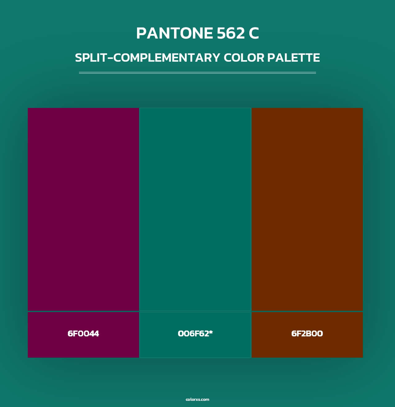 PANTONE 562 C - Split-Complementary Color Palette