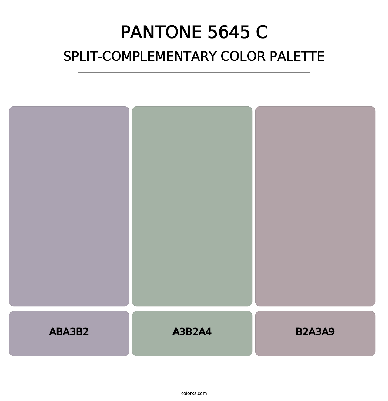 PANTONE 5645 C - Split-Complementary Color Palette