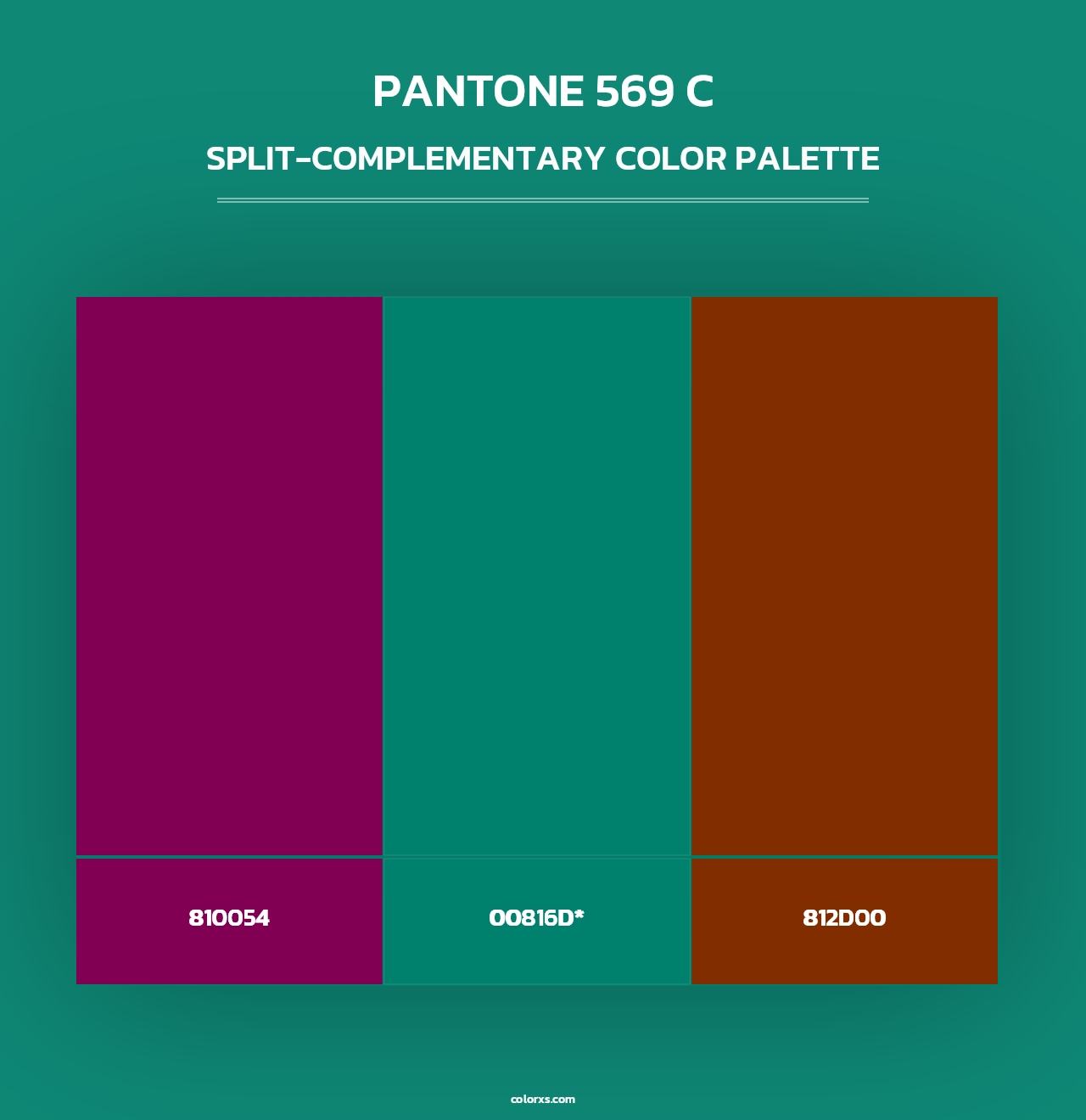 PANTONE 569 C - Split-Complementary Color Palette