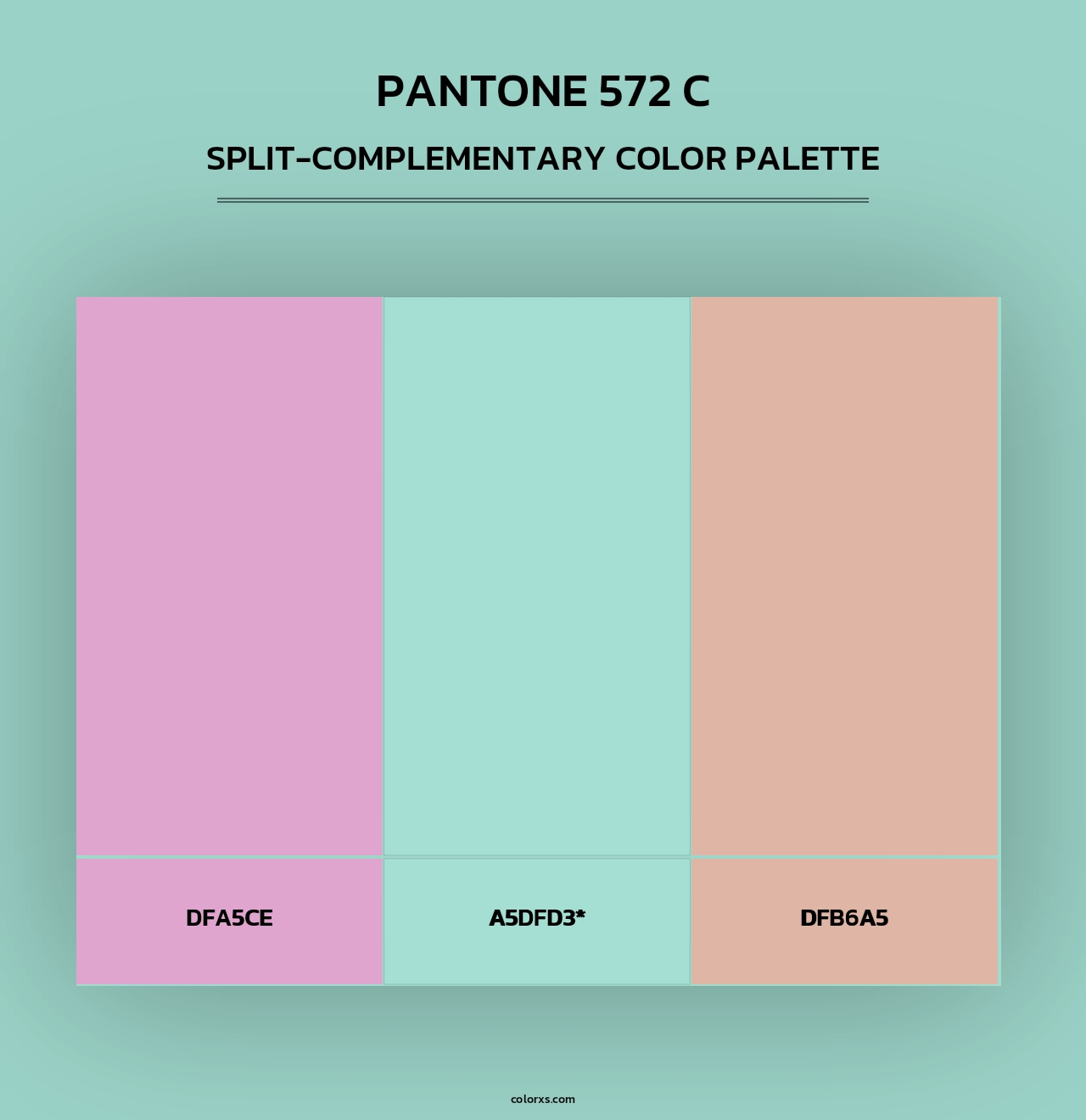 PANTONE 572 C - Split-Complementary Color Palette