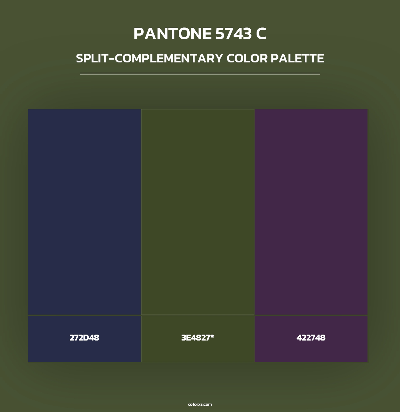PANTONE 5743 C - Split-Complementary Color Palette