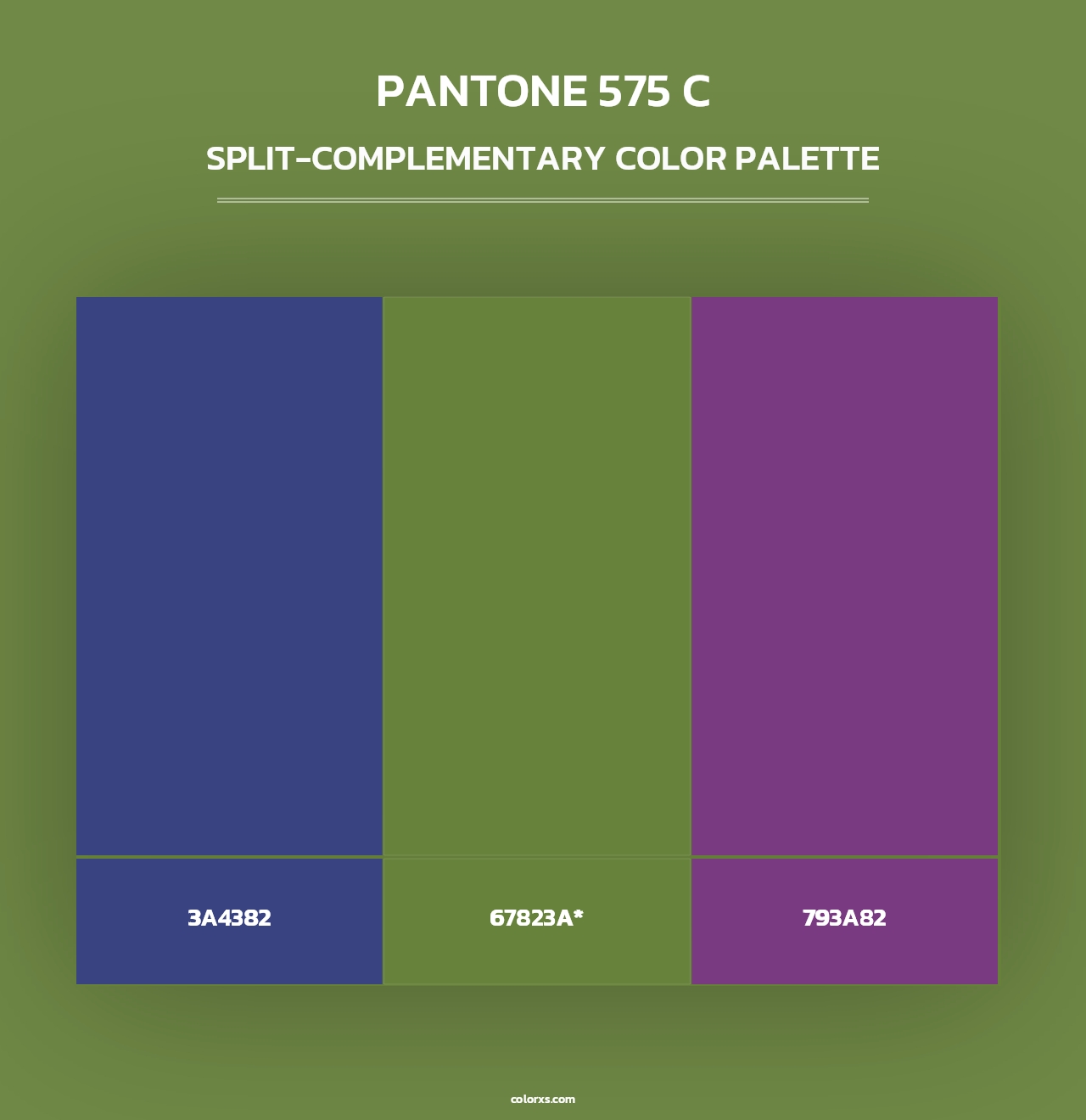 PANTONE 575 C - Split-Complementary Color Palette