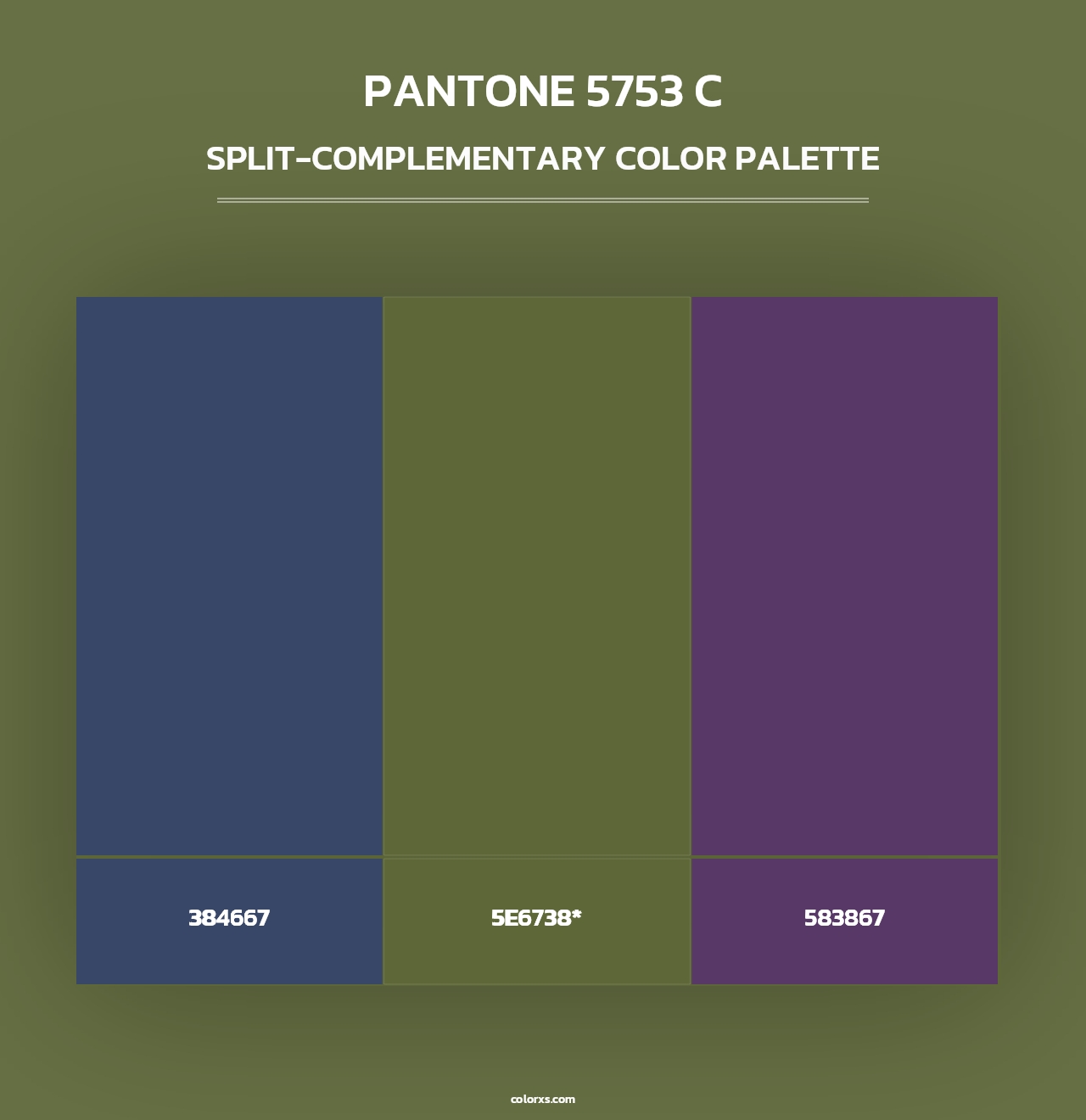PANTONE 5753 C - Split-Complementary Color Palette