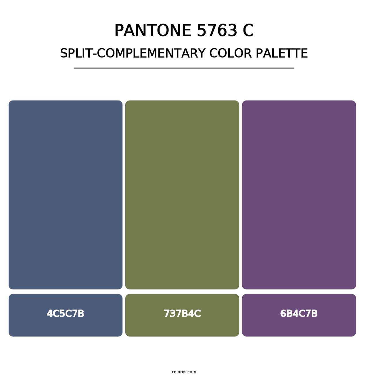 PANTONE 5763 C - Split-Complementary Color Palette