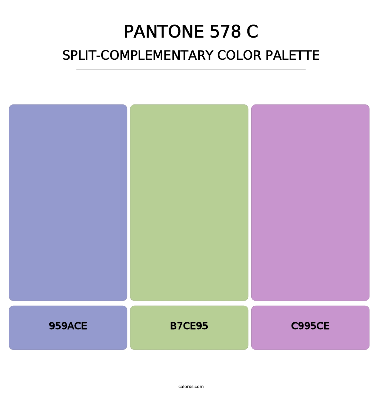 PANTONE 578 C - Split-Complementary Color Palette