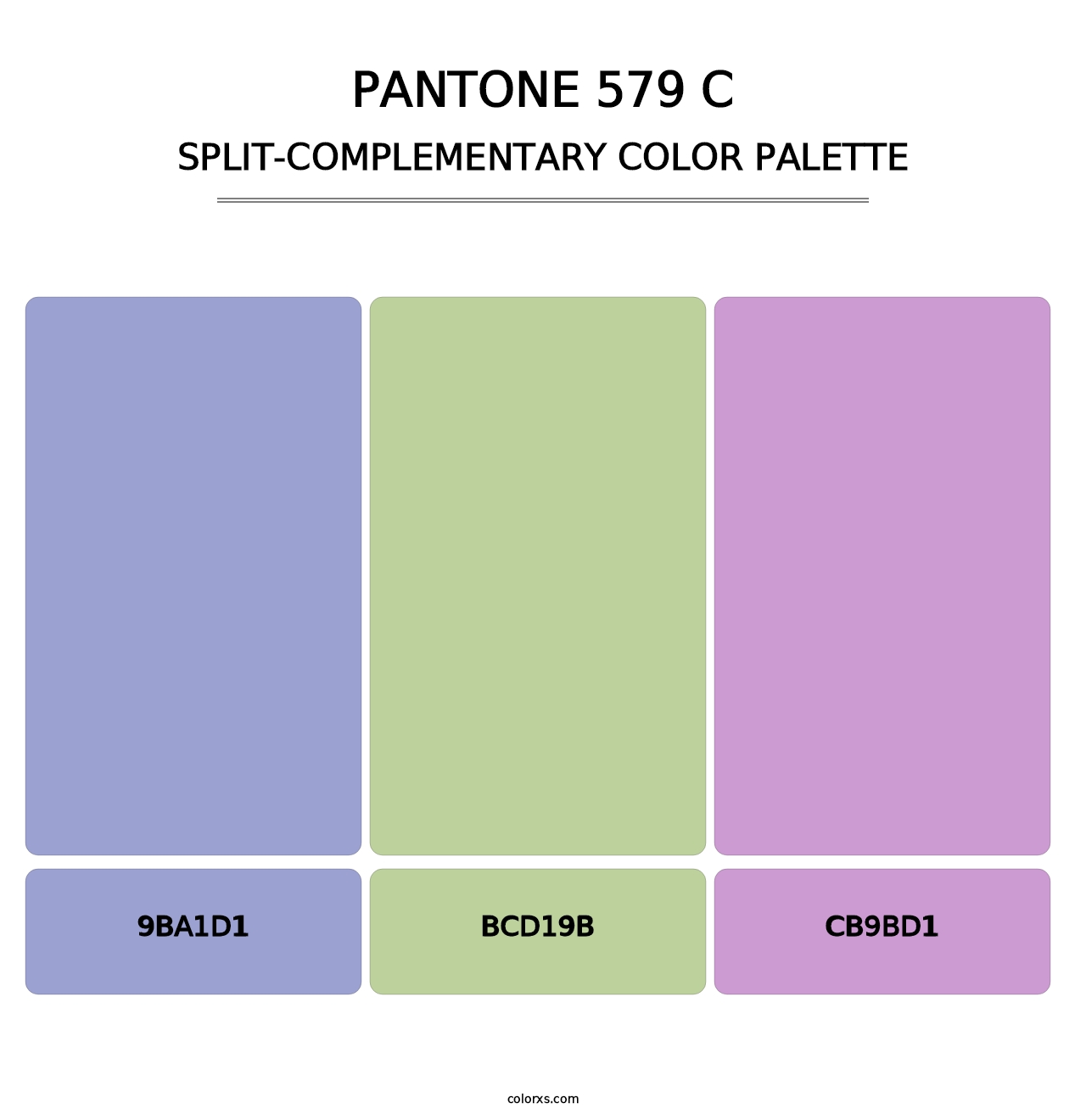 PANTONE 579 C - Split-Complementary Color Palette