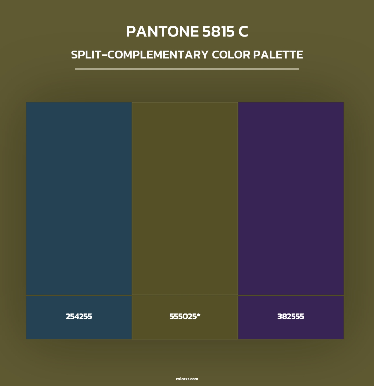 PANTONE 5815 C - Split-Complementary Color Palette