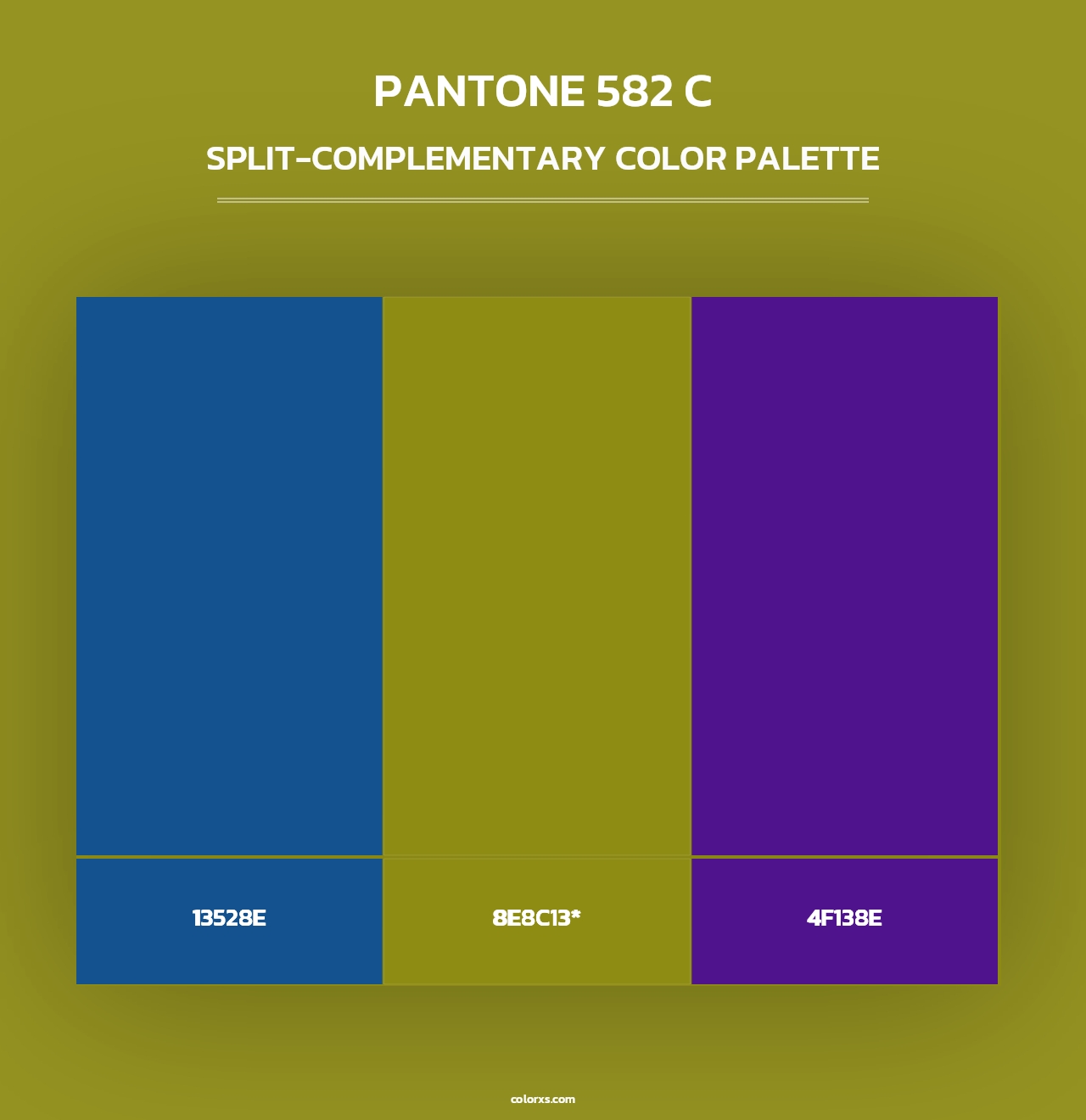 PANTONE 582 C - Split-Complementary Color Palette