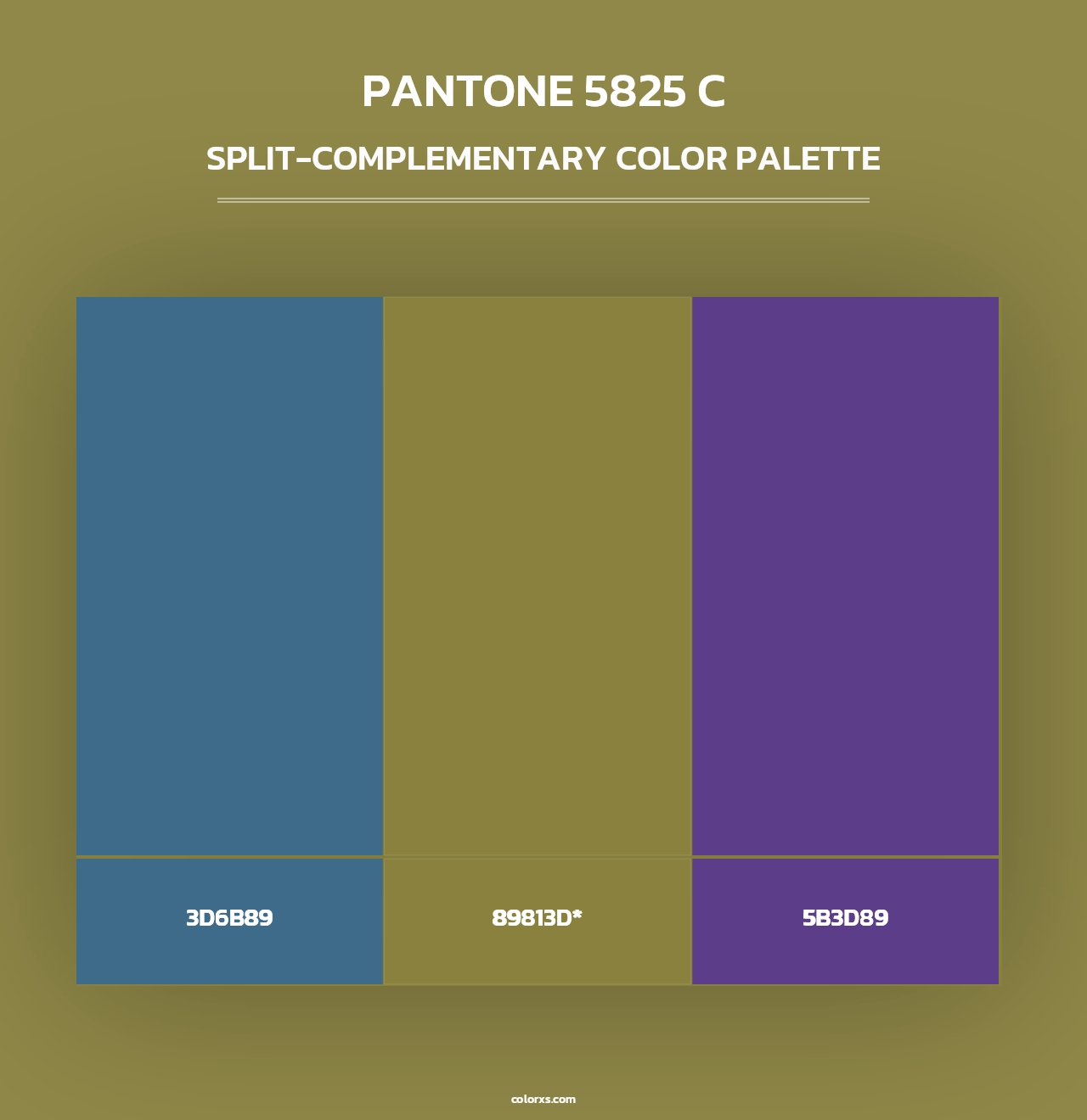 PANTONE 5825 C - Split-Complementary Color Palette