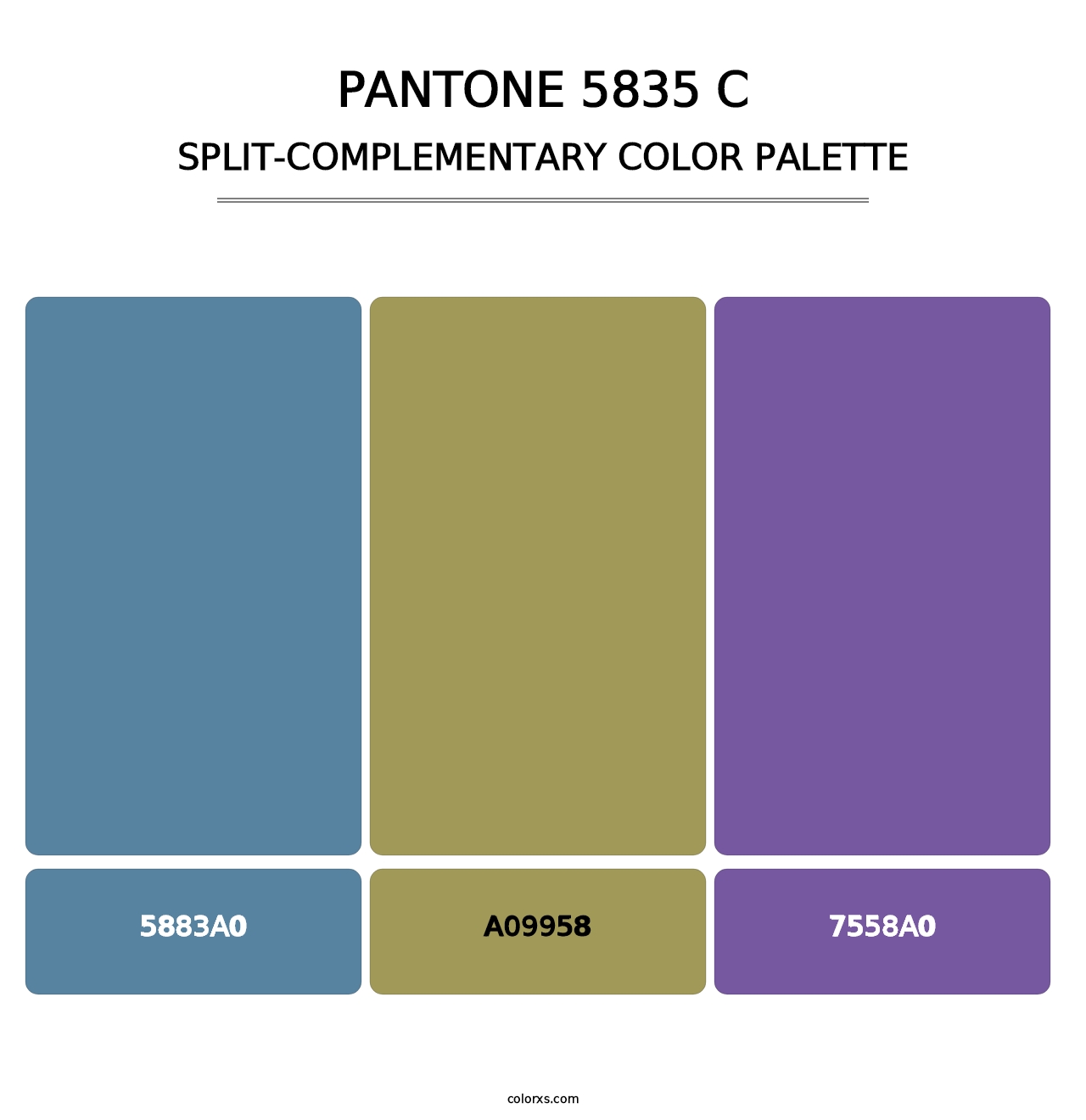 PANTONE 5835 C - Split-Complementary Color Palette