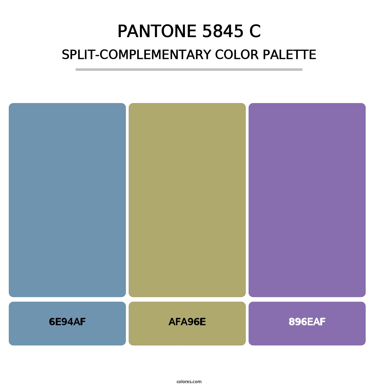 PANTONE 5845 C - Split-Complementary Color Palette