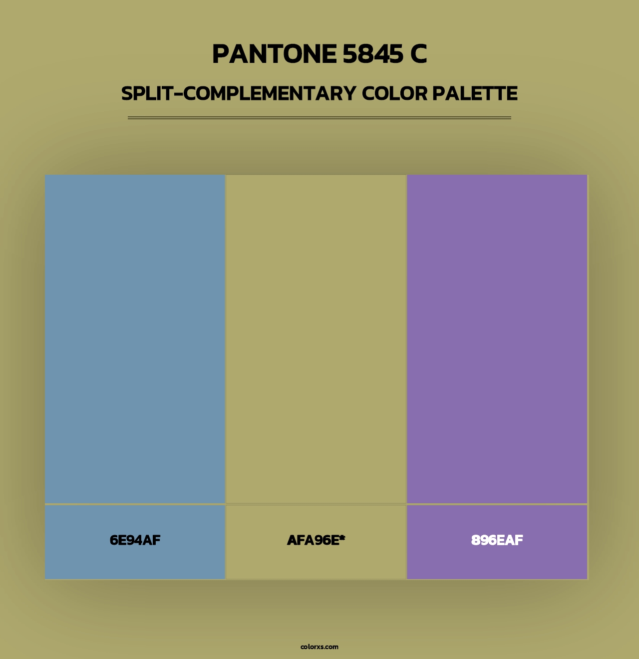PANTONE 5845 C - Split-Complementary Color Palette