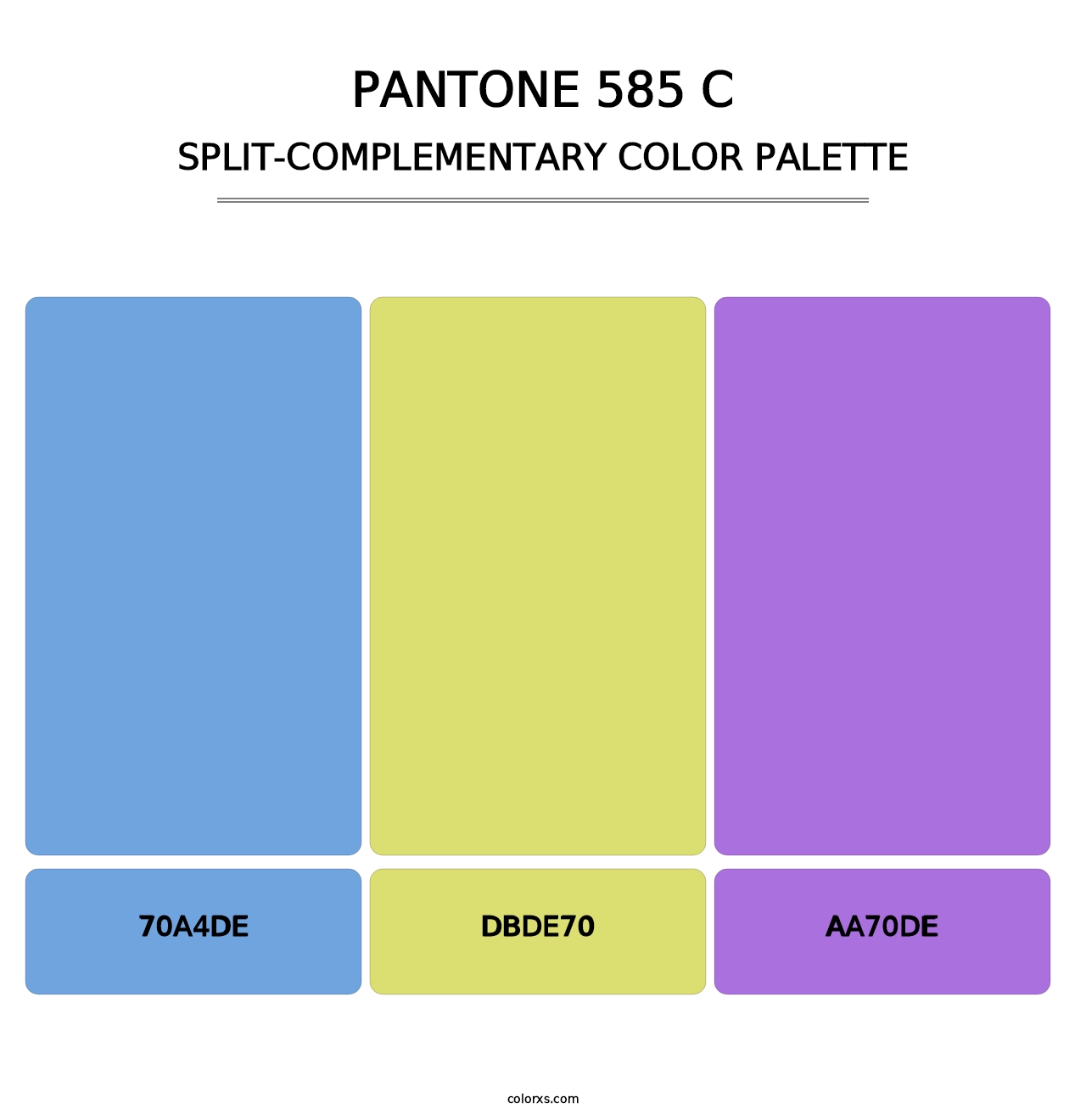 PANTONE 585 C - Split-Complementary Color Palette
