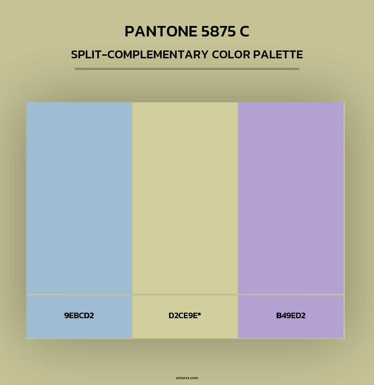 PANTONE 5875 C - Split-Complementary Color Palette