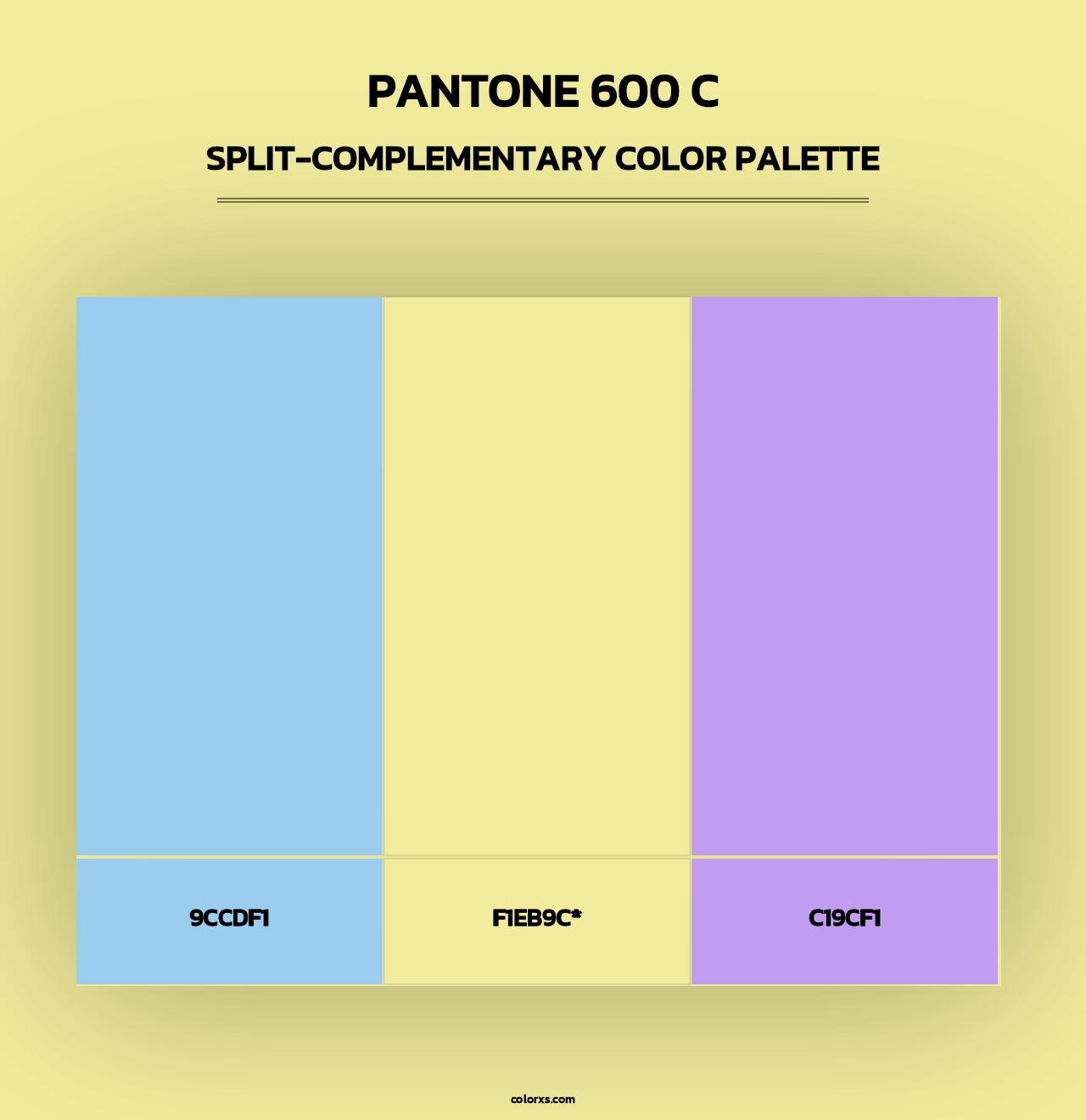 PANTONE 600 C - Split-Complementary Color Palette