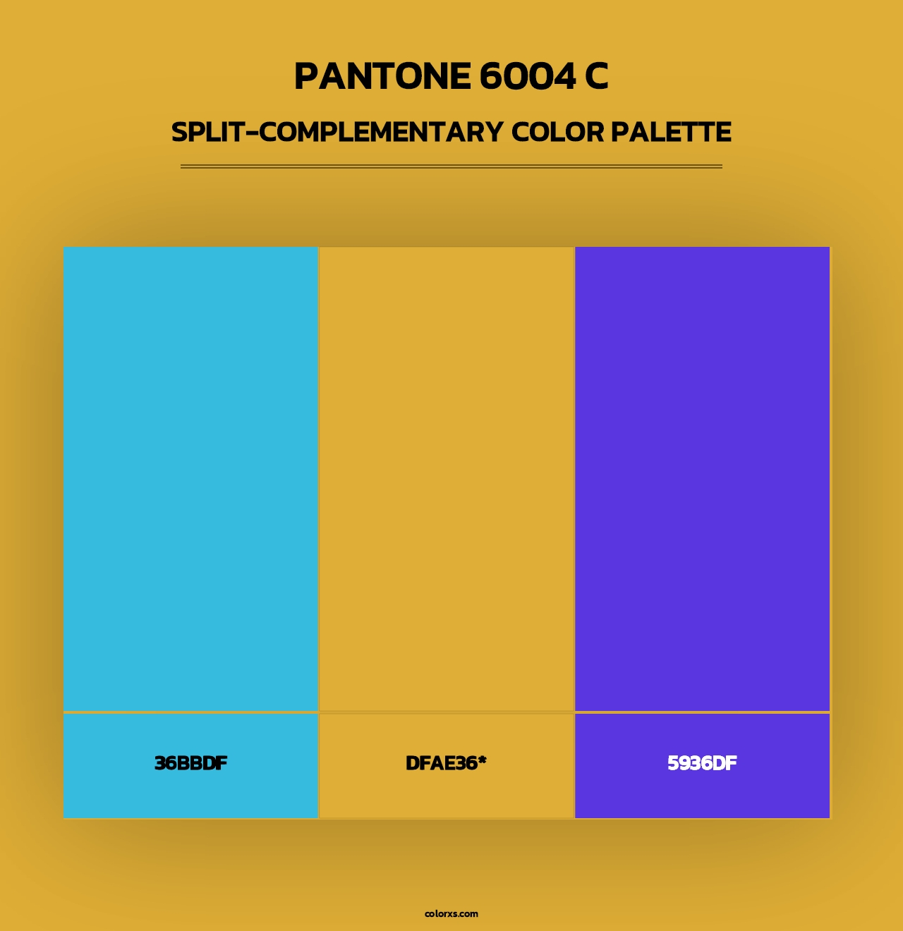 PANTONE 6004 C - Split-Complementary Color Palette