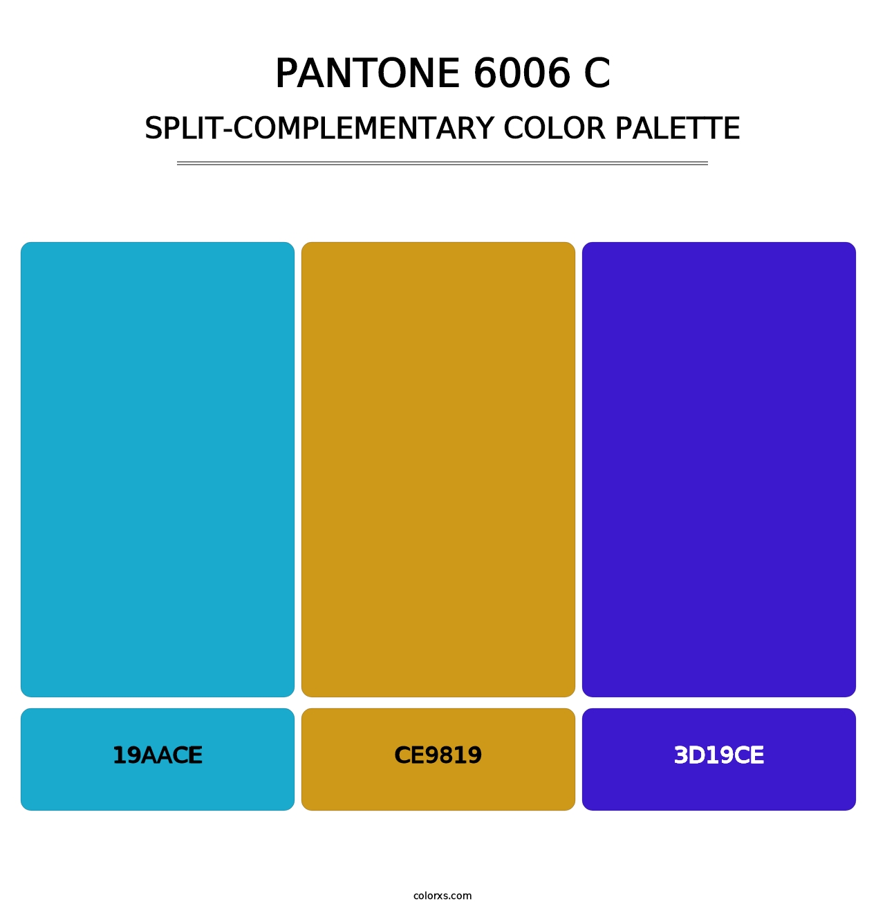 PANTONE 6006 C - Split-Complementary Color Palette