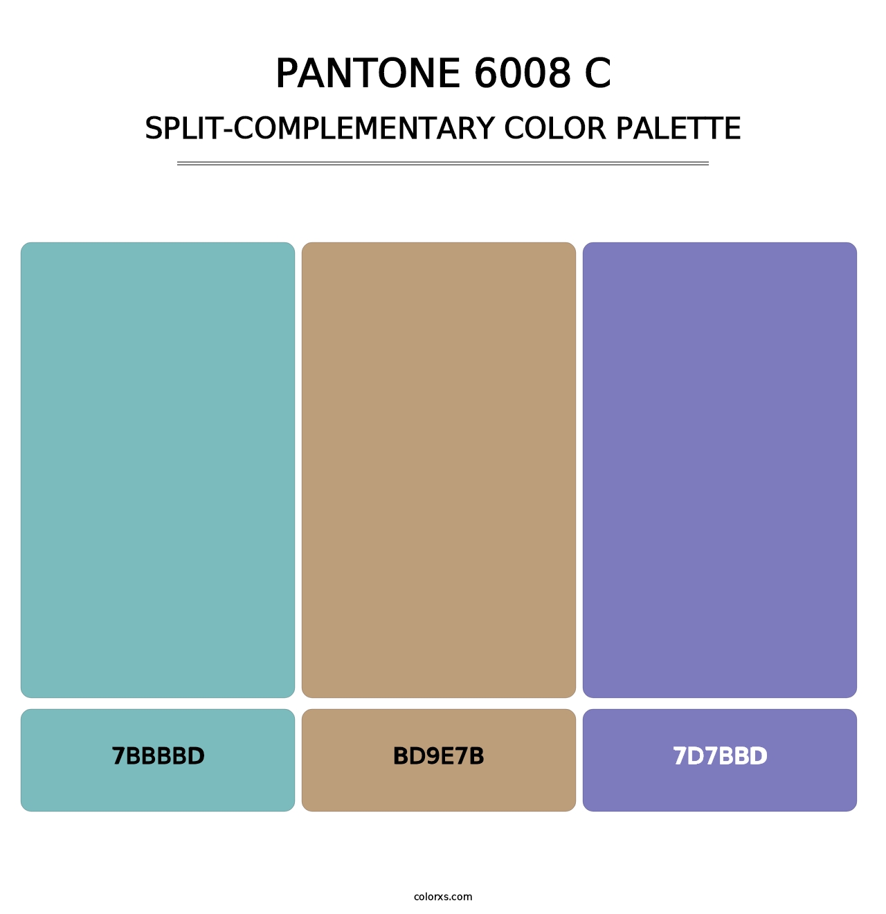PANTONE 6008 C - Split-Complementary Color Palette