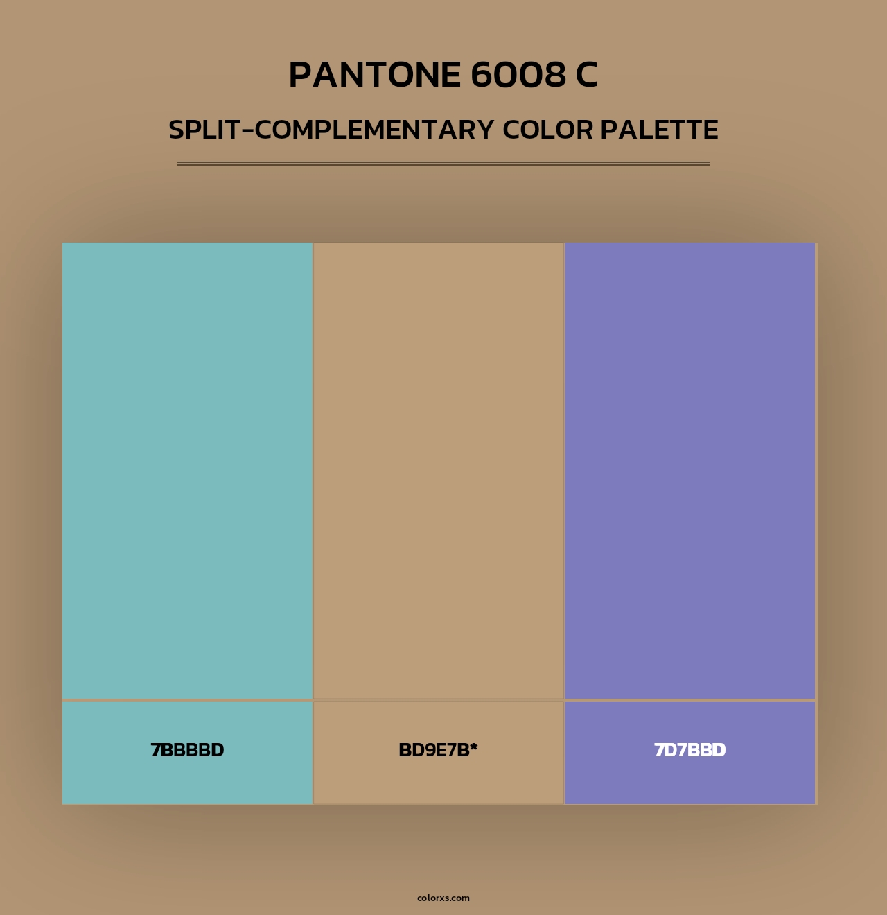 PANTONE 6008 C - Split-Complementary Color Palette